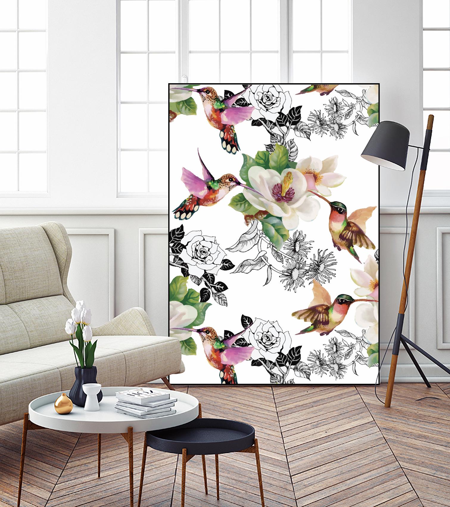 Colibris by Incado on GIANT ART - multicolor animals; floral/still life