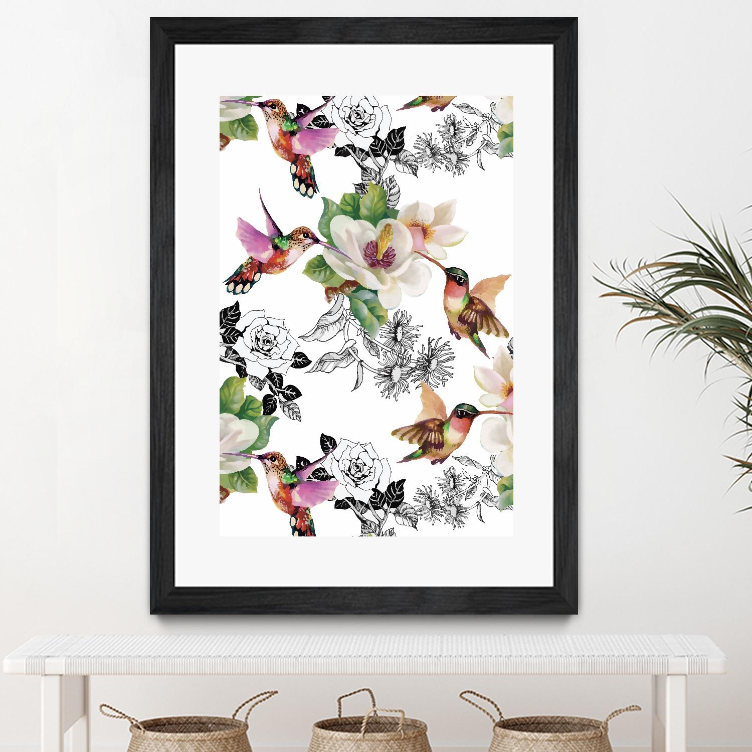 Colibris by Incado on GIANT ART - multicolor animals; floral/still life