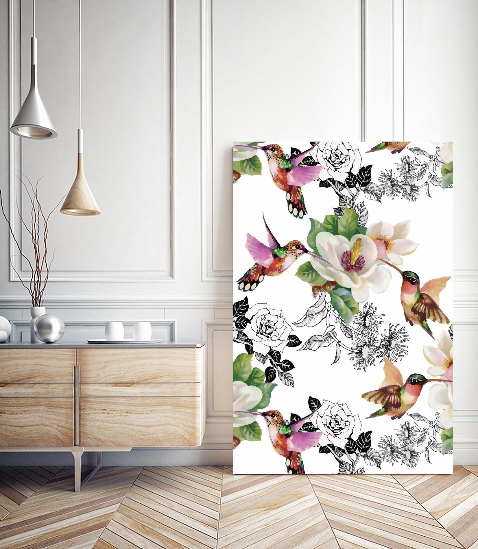 Colibris by Incado on GIANT ART - multicolor animals; floral/still life