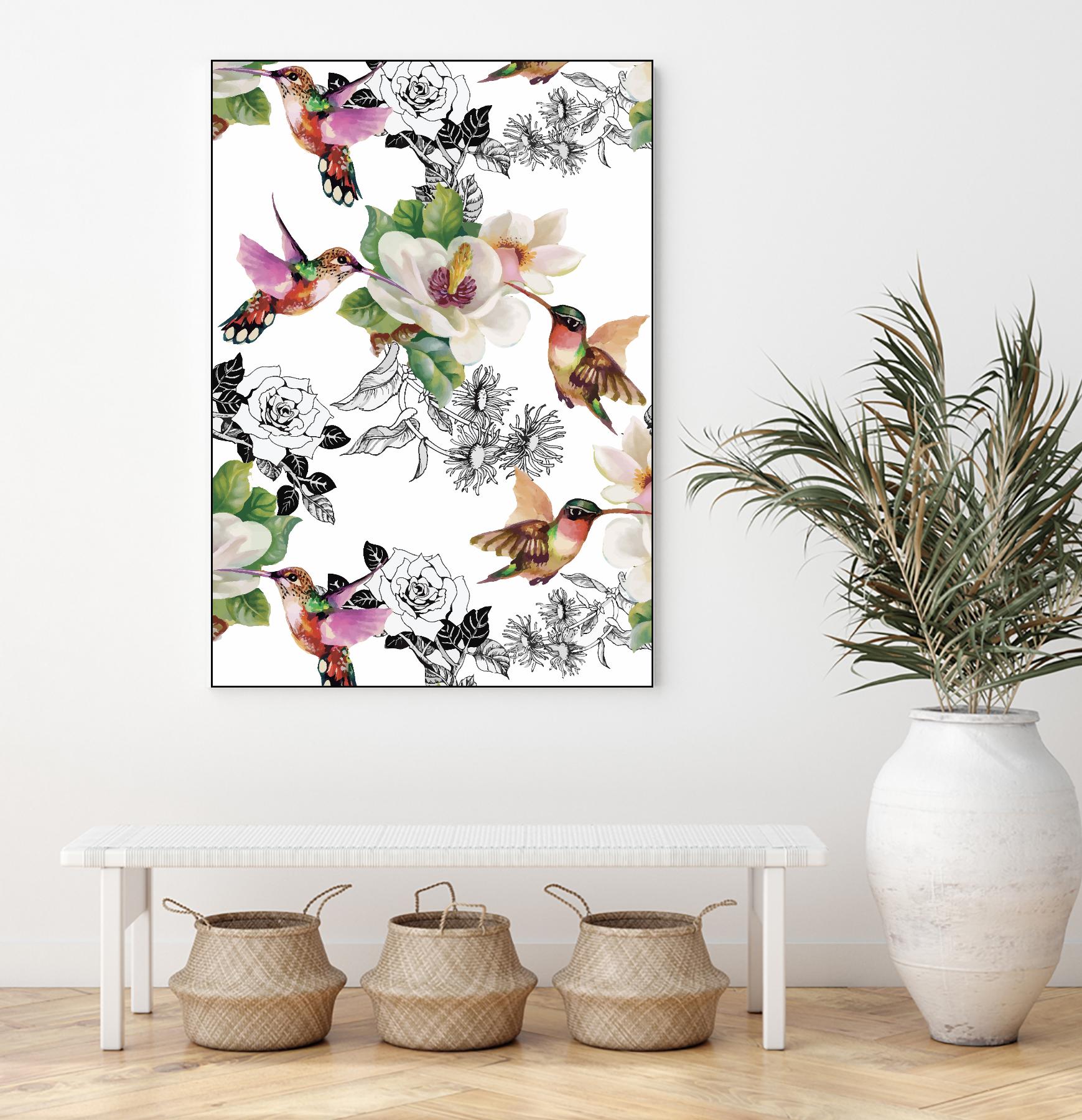 Colibris by Incado on GIANT ART - multicolor animals; floral/still life