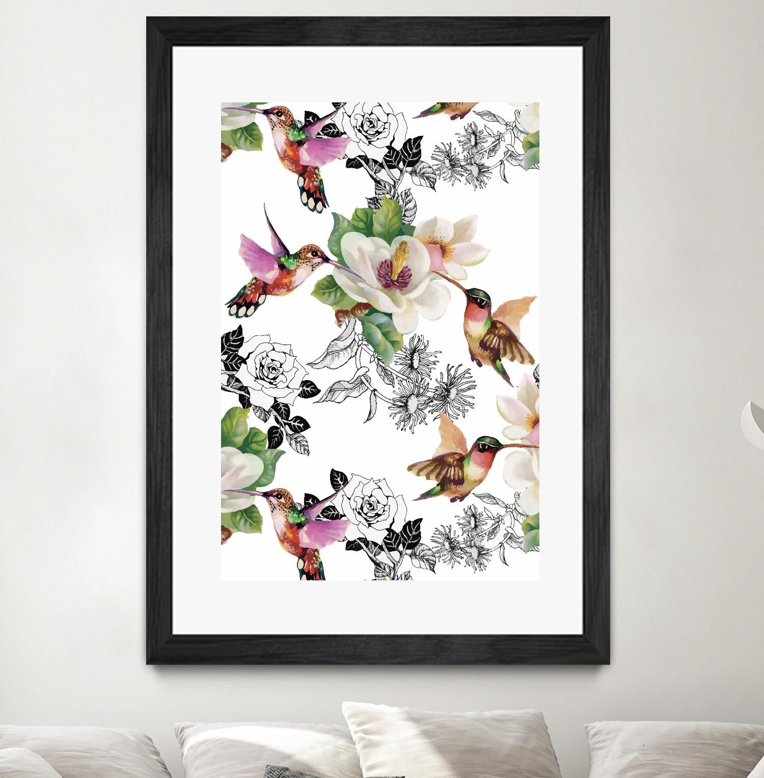 Colibris by Incado on GIANT ART - multicolor animals; floral/still life