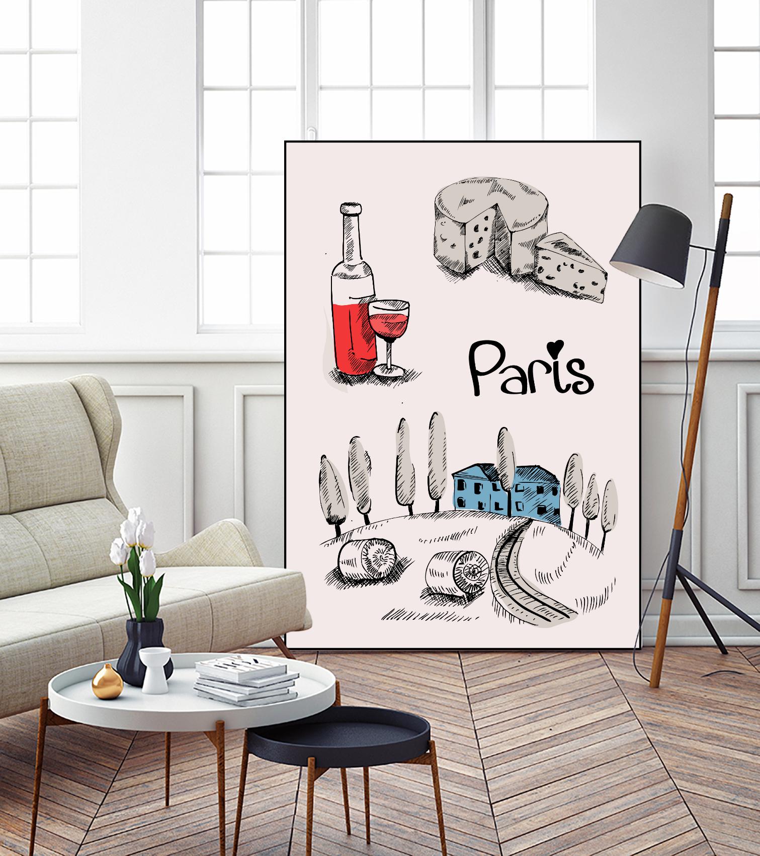 Paris I by TypeLike on GIANT ART - multicolor people/places; cuisine