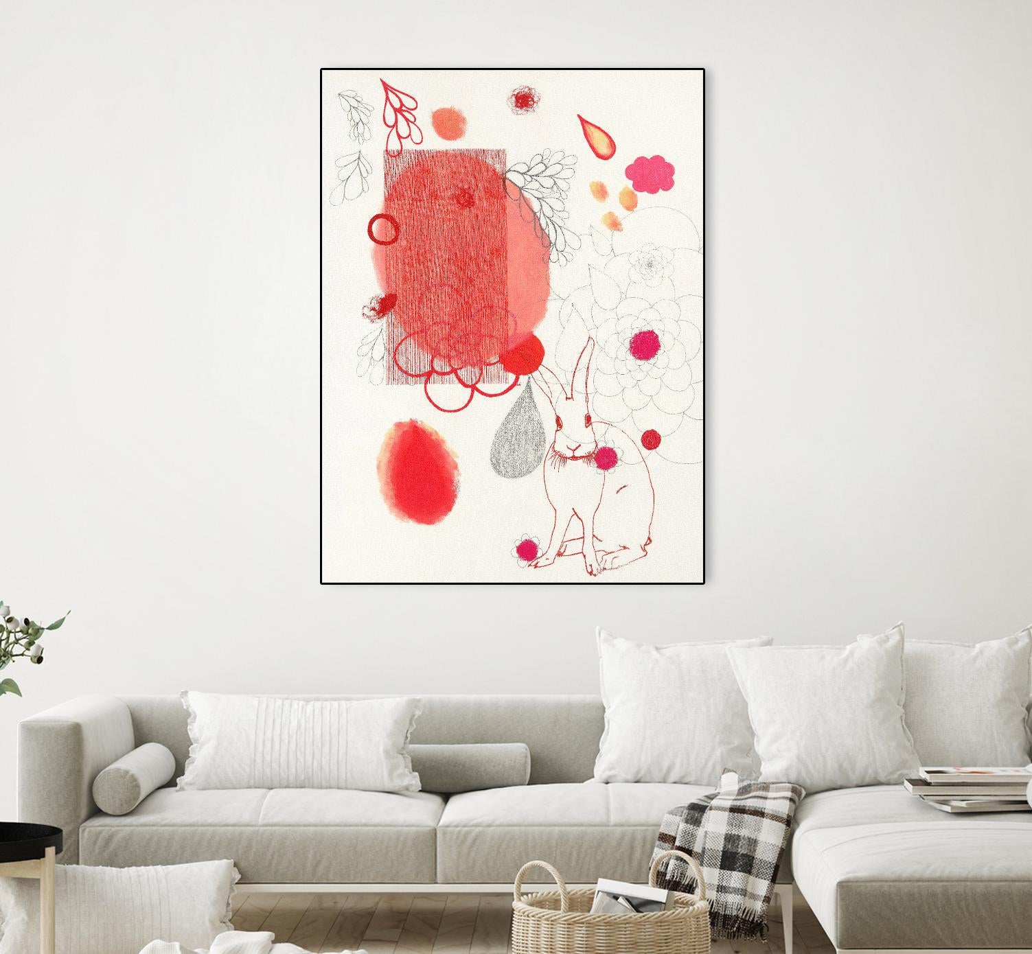 Funny Bunny Makes An Appearance by Maggie Kleinpeter on GIANT ART - multicolor abstracts; contemporary