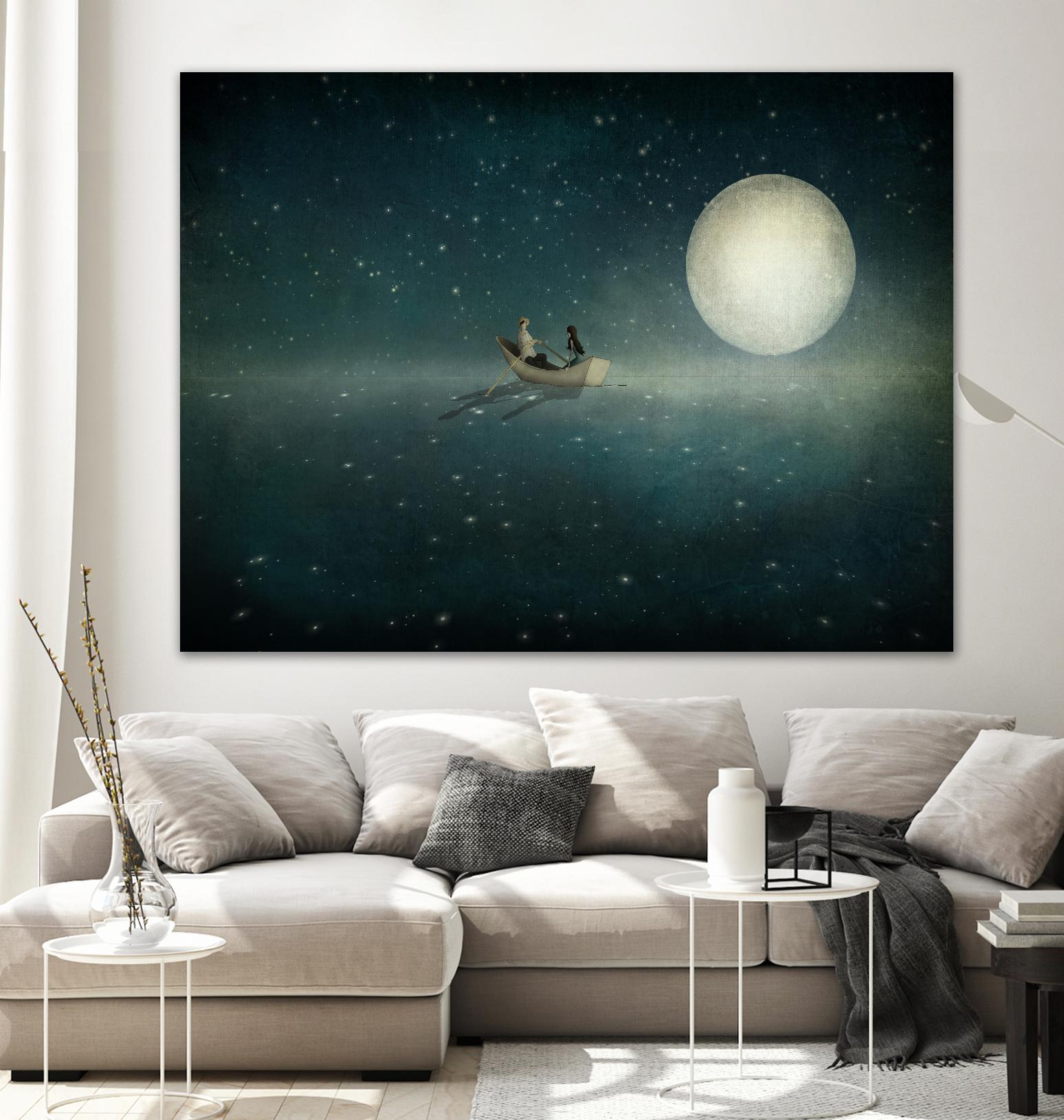 Moonlight by Maja Lindberg on GIANT ART - multicolor urban/pop surrealism; children