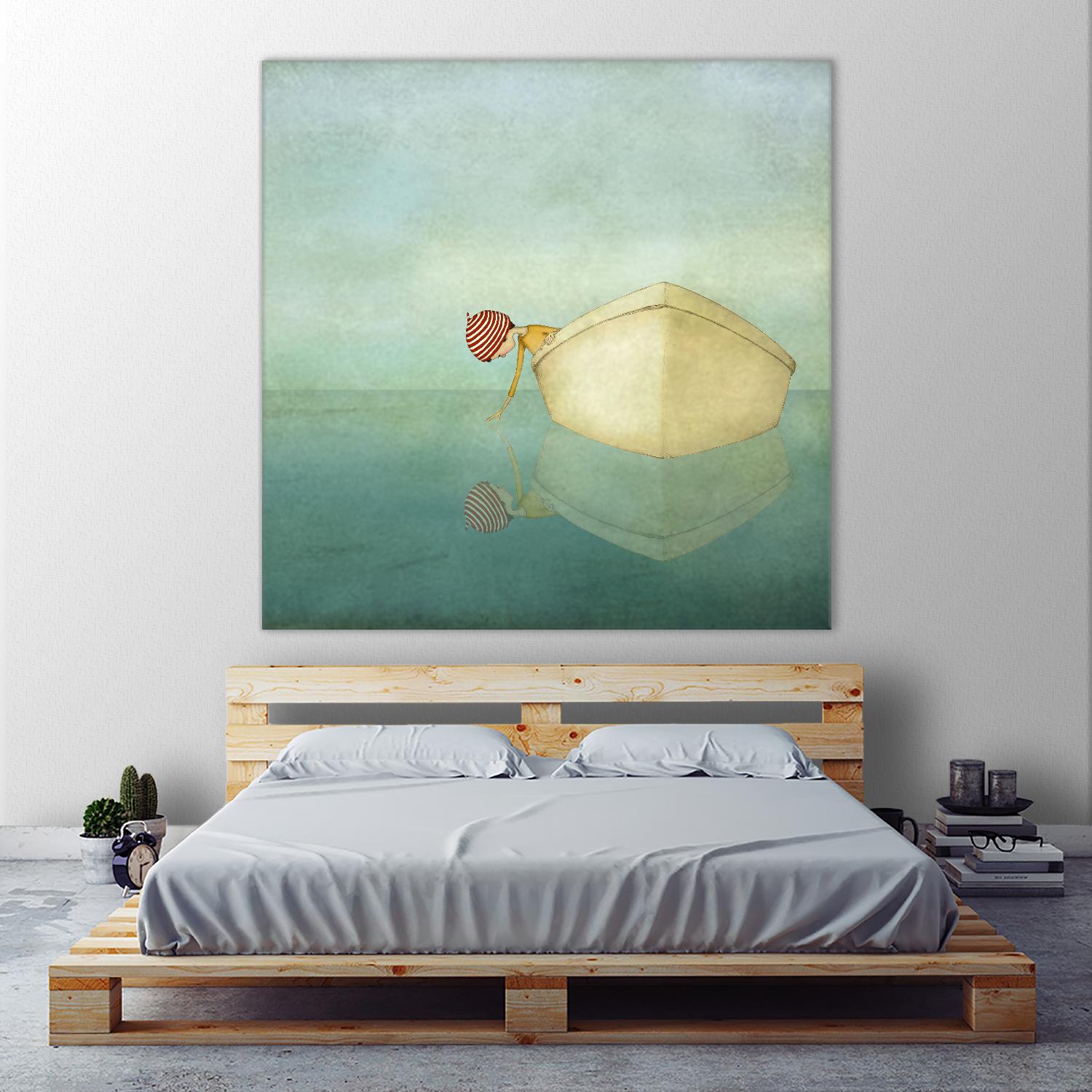 On the Sea by Maja Lindberg on GIANT ART - multicolor urban/pop surrealism; children