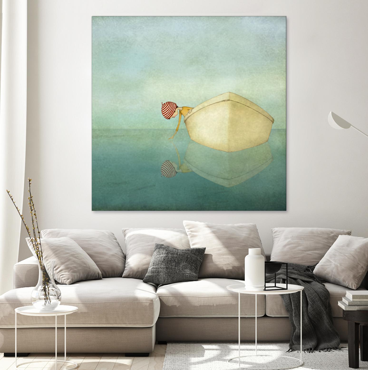 On the Sea by Maja Lindberg on GIANT ART - multicolor urban/pop surrealism; children