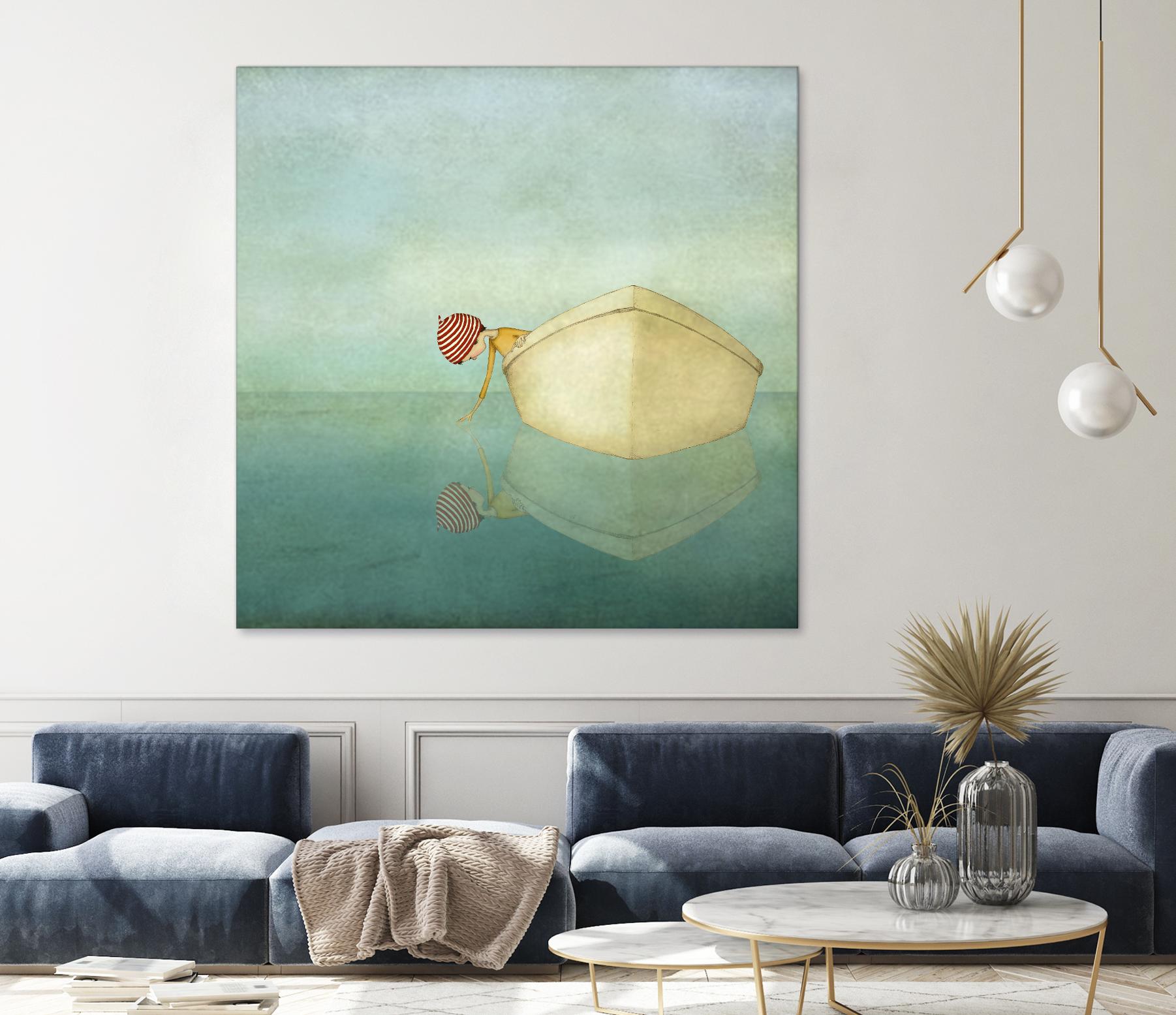 On the Sea by Maja Lindberg on GIANT ART - multicolor urban/pop surrealism; children