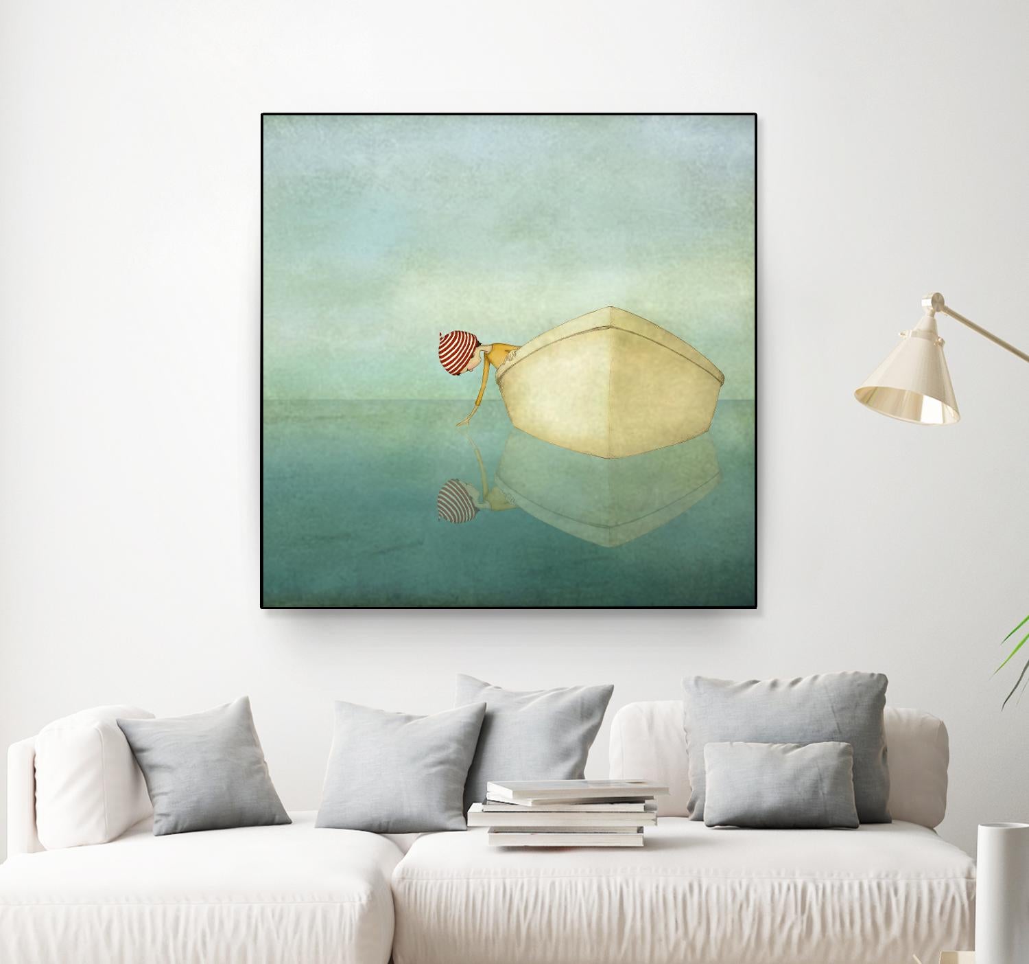 On the Sea by Maja Lindberg on GIANT ART - multicolor urban/pop surrealism; children