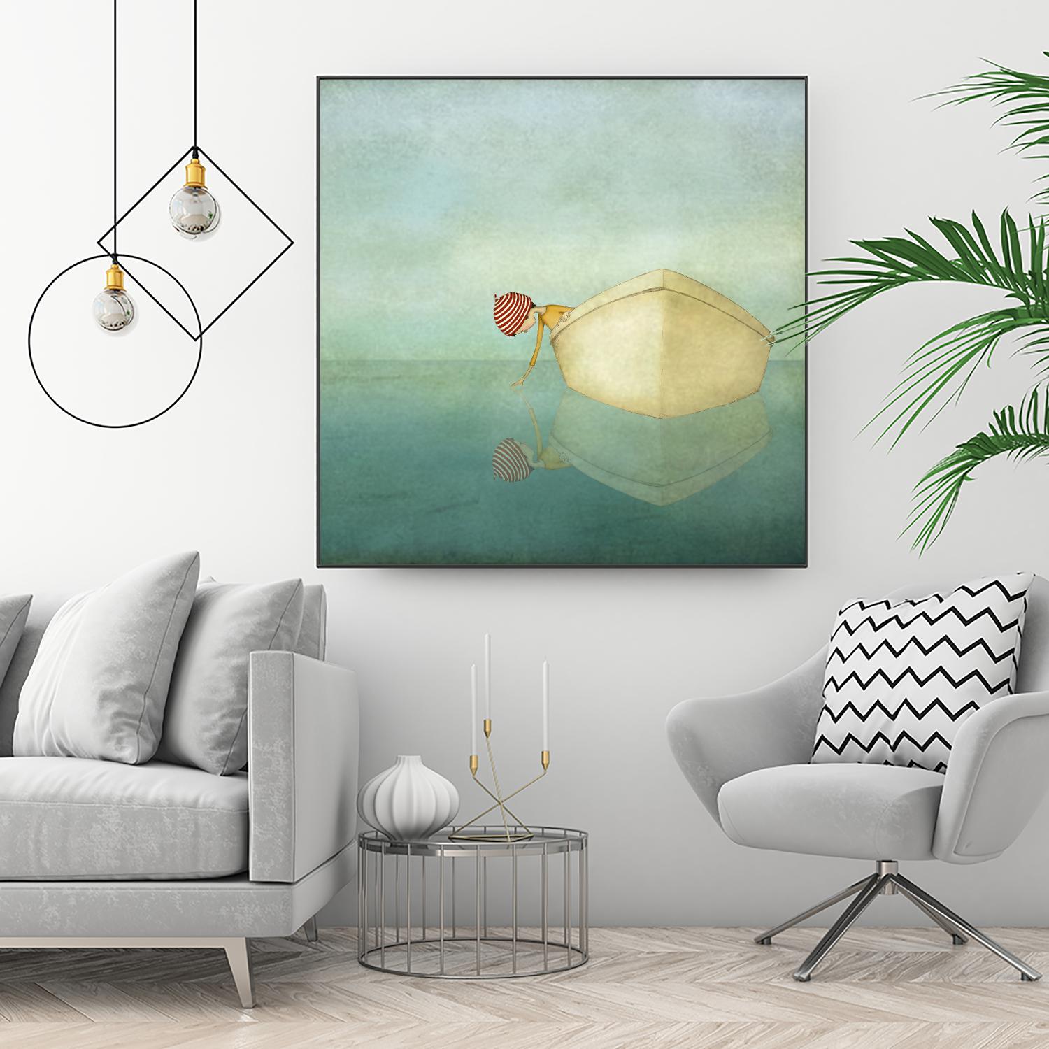 On the Sea by Maja Lindberg on GIANT ART - multicolor urban/pop surrealism; children