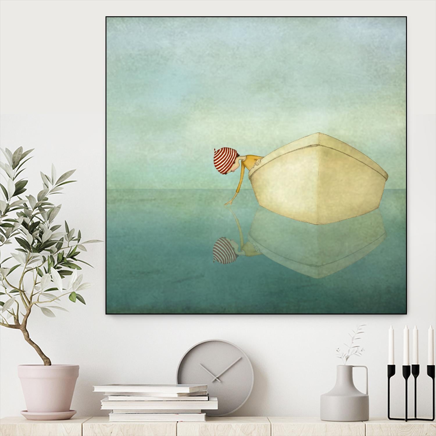 On the Sea by Maja Lindberg on GIANT ART - multicolor urban/pop surrealism; children