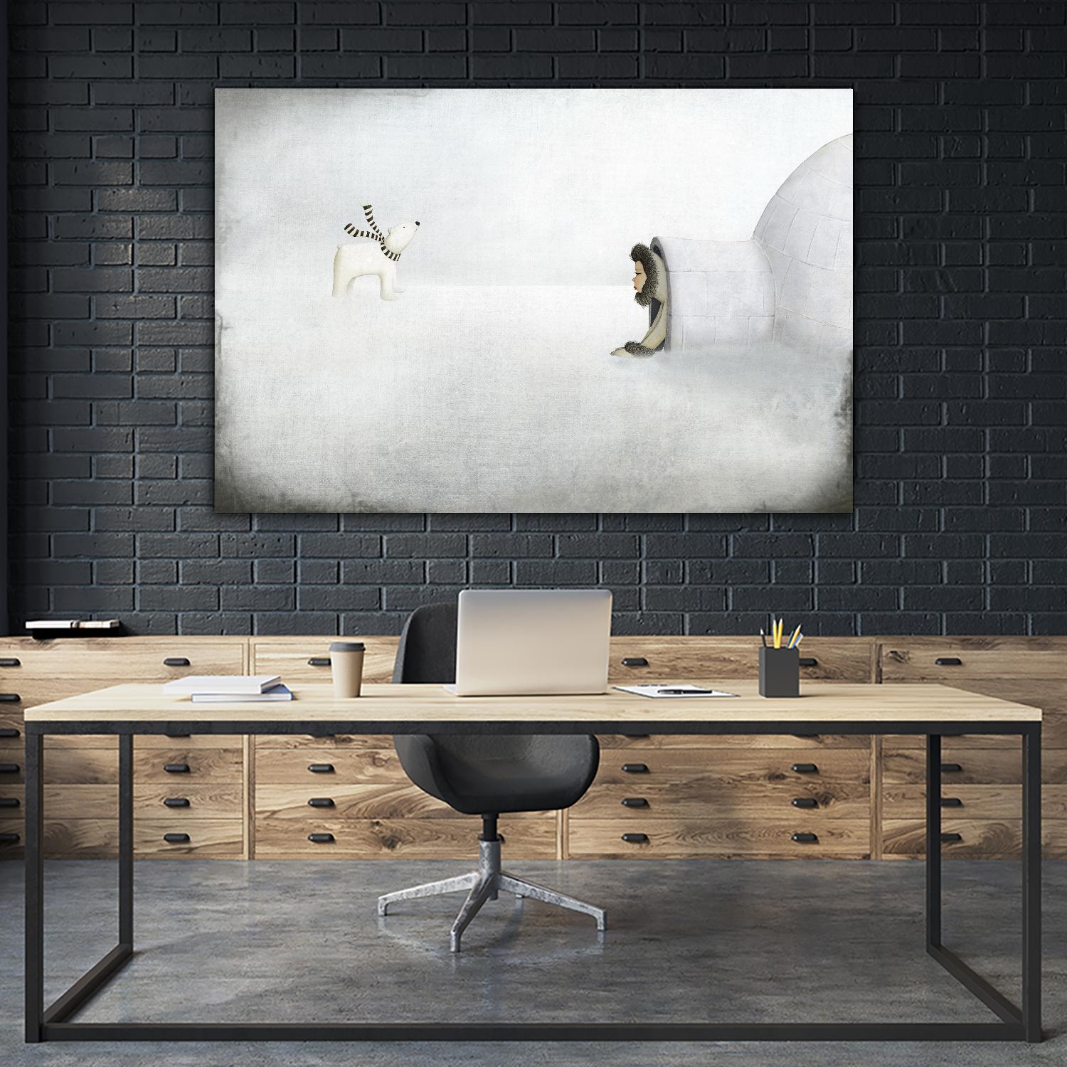 The Igloo by Maja Lindberg on GIANT ART - multicolor urban/pop surrealism; children; animals