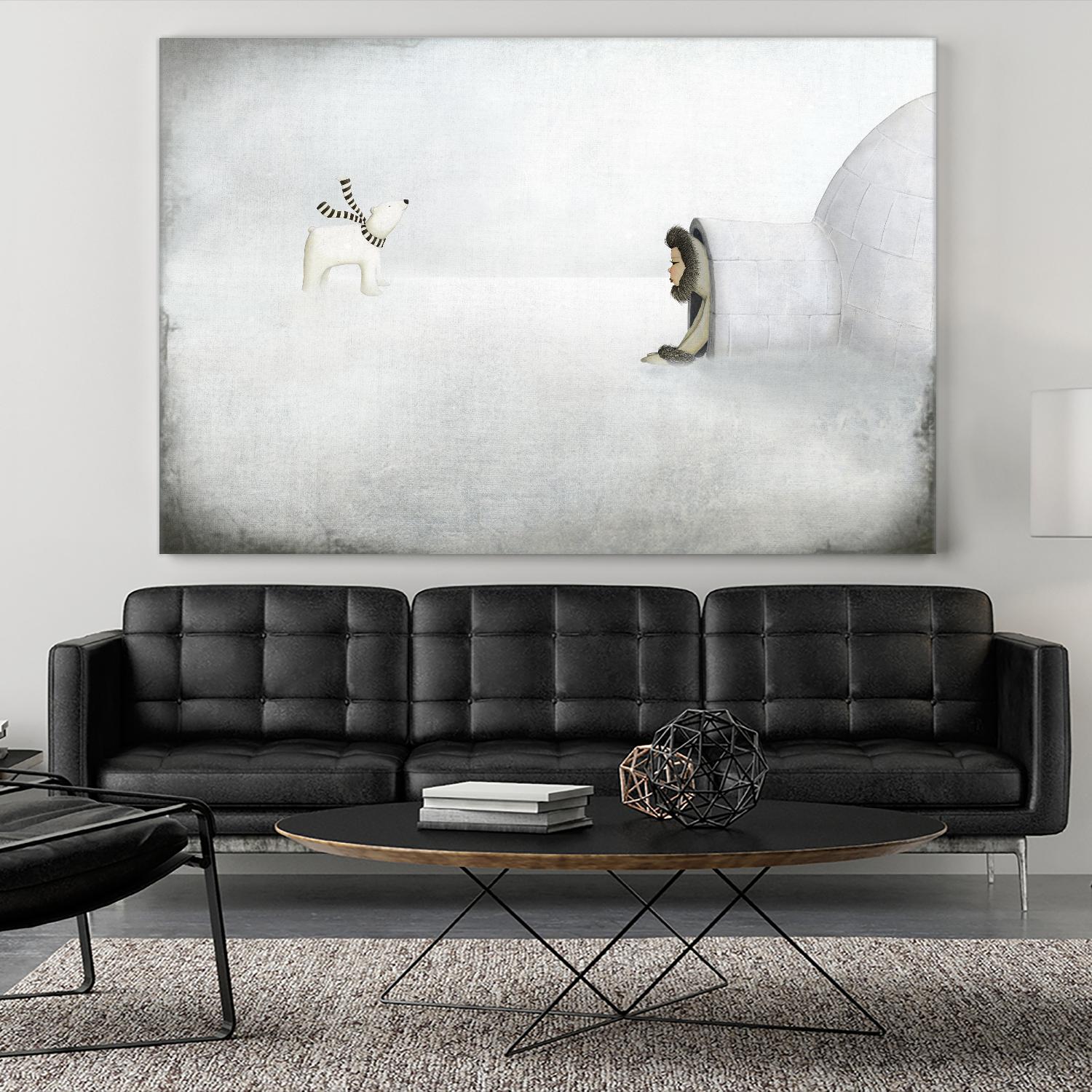 The Igloo by Maja Lindberg on GIANT ART - multicolor urban/pop surrealism; children; animals