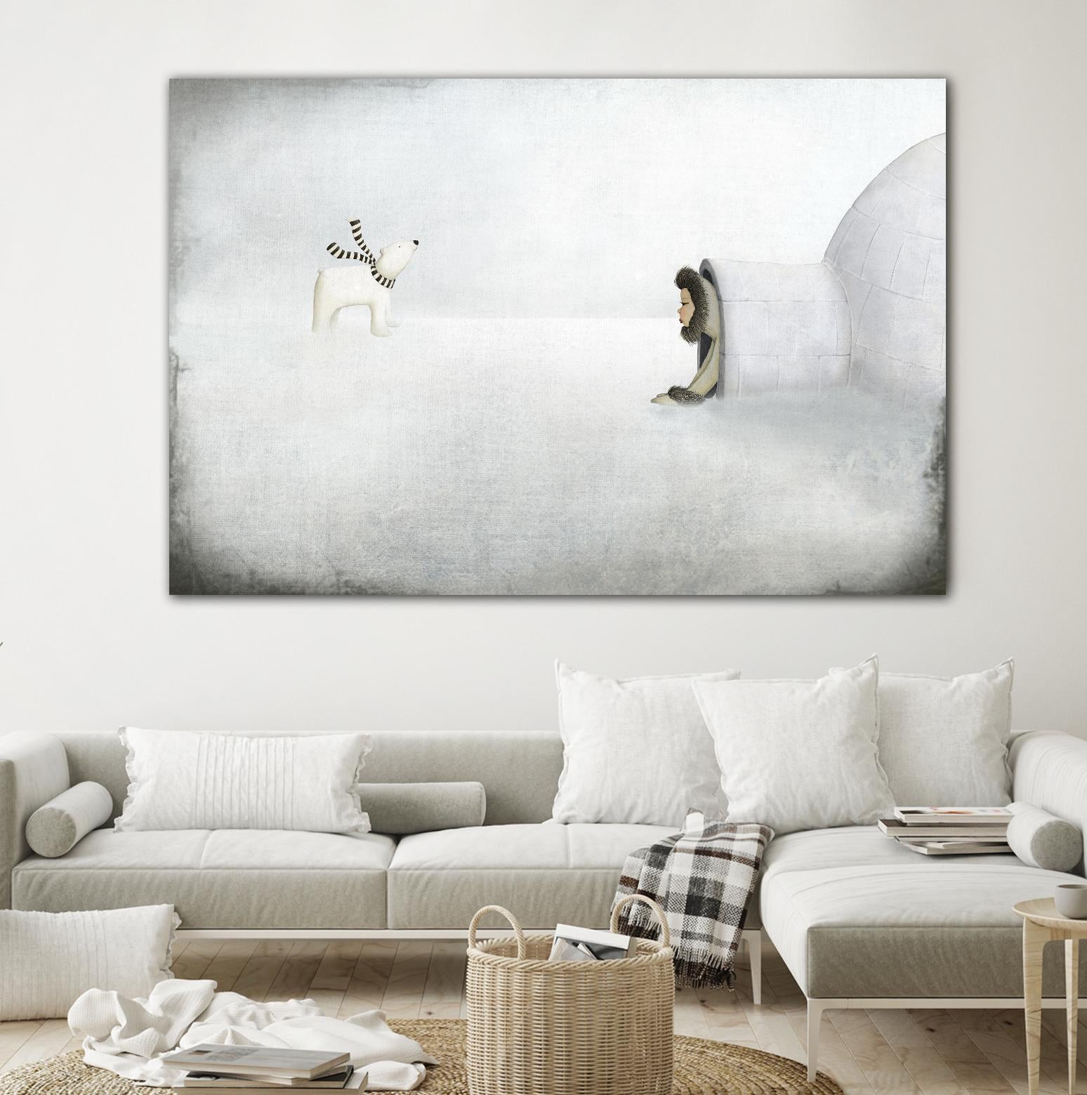 The Igloo by Maja Lindberg on GIANT ART - multicolor urban/pop surrealism; children; animals