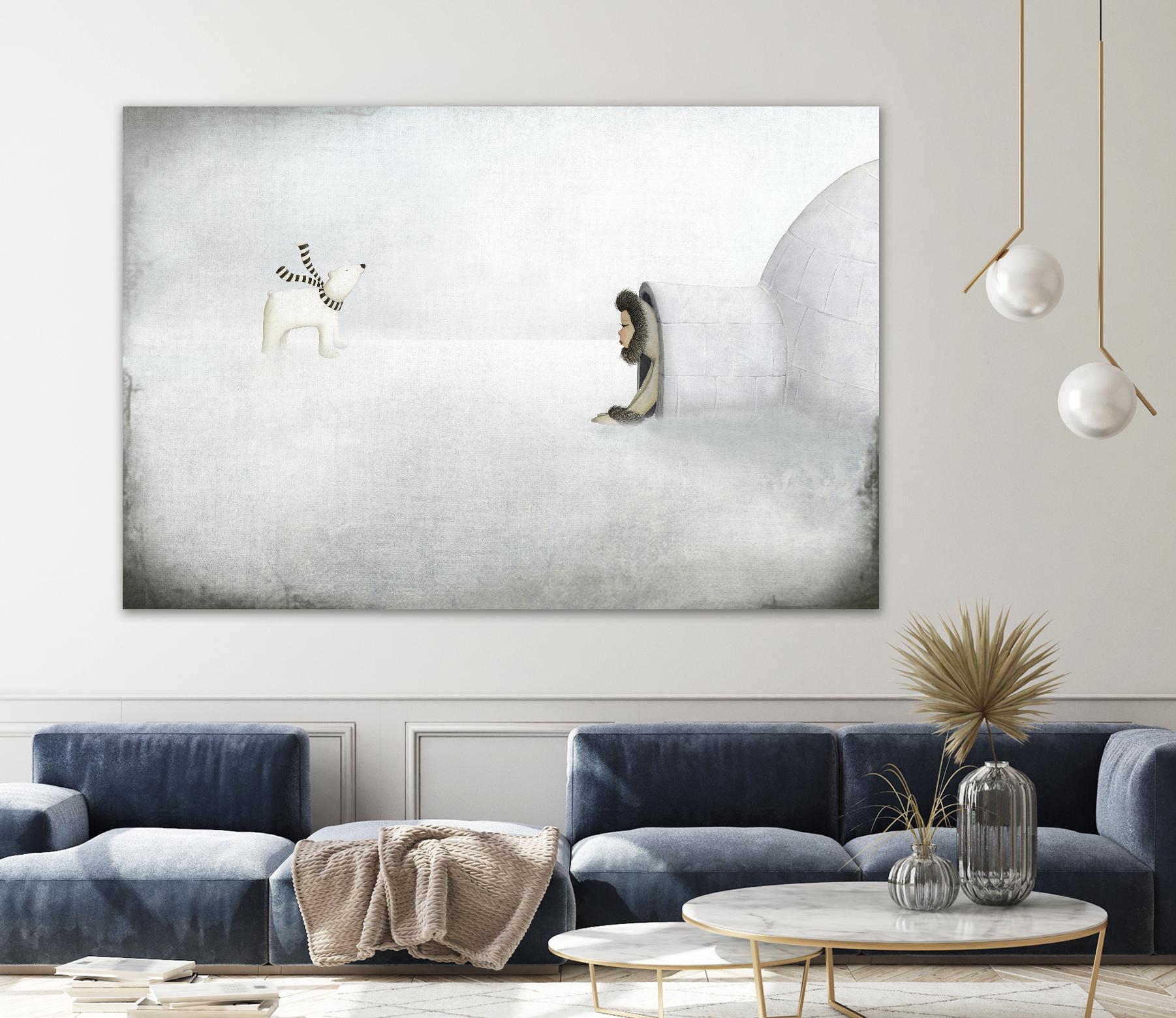 The Igloo by Maja Lindberg on GIANT ART - multicolor urban/pop surrealism; children; animals