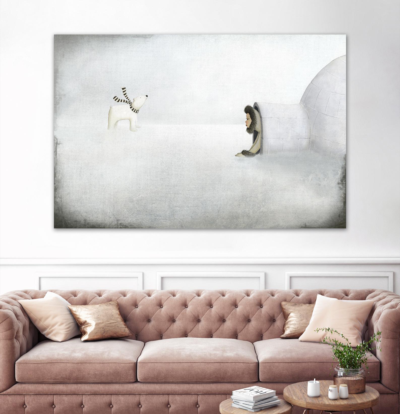 The Igloo by Maja Lindberg on GIANT ART - multicolor urban/pop surrealism; children; animals