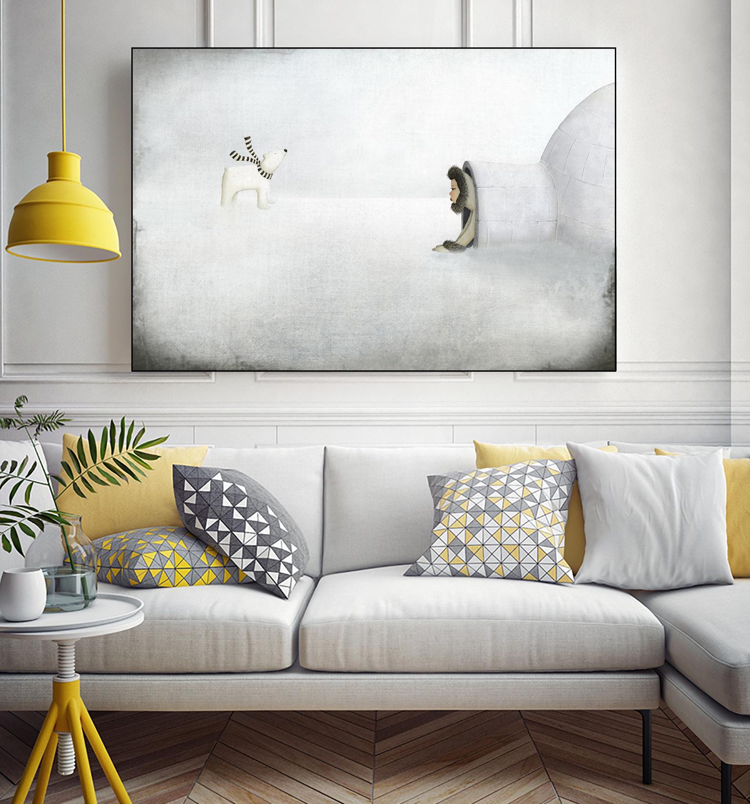 The Igloo by Maja Lindberg on GIANT ART - multicolor urban/pop surrealism; children; animals