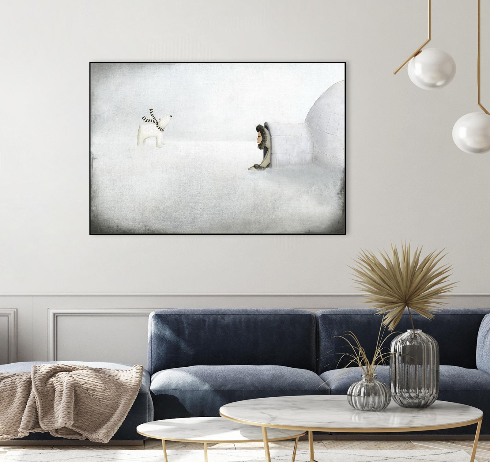 The Igloo by Maja Lindberg on GIANT ART - multicolor urban/pop surrealism; children; animals