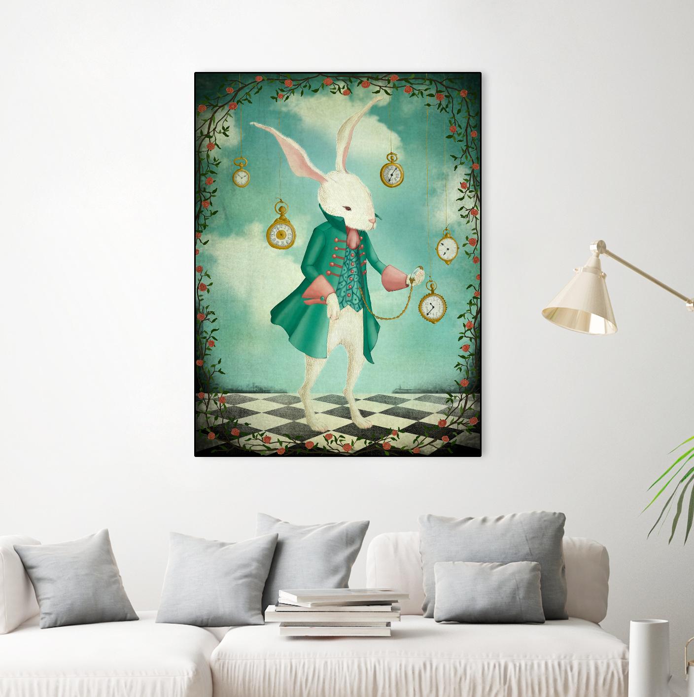 The White Rabbit by Maja Lindberg on GIANT ART - multicolor urban/pop surrealism; children