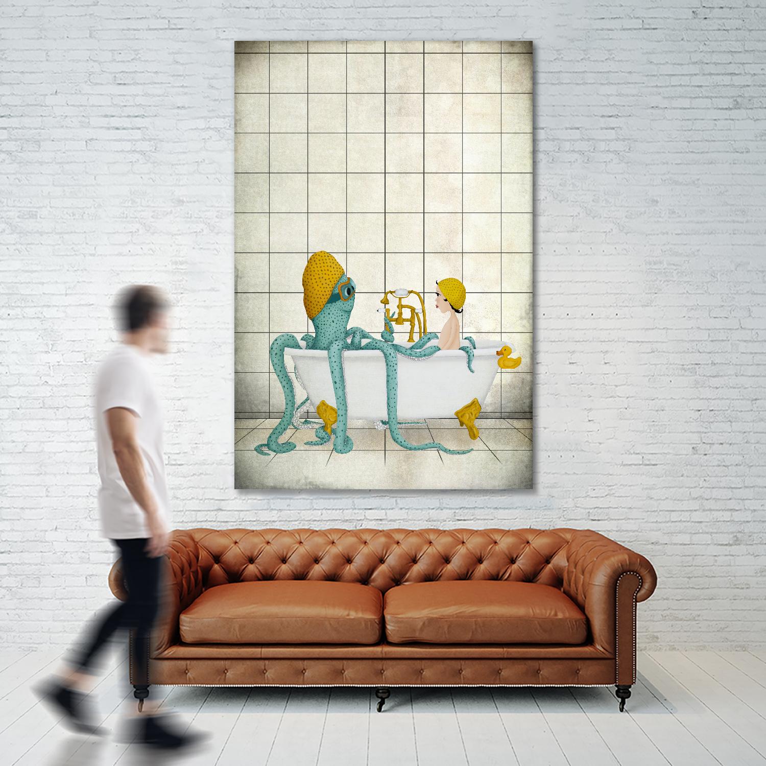 Bath Time by Maja Lindberg on GIANT ART - multicolor urban/pop surrealism; children