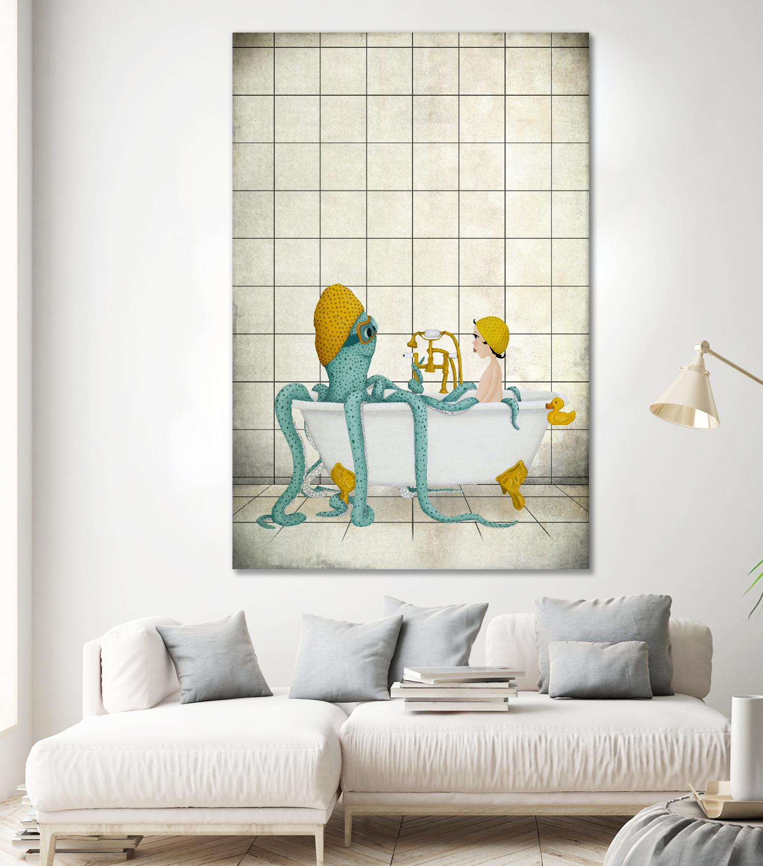 Bath Time by Maja Lindberg on GIANT ART - multicolor urban/pop surrealism; children