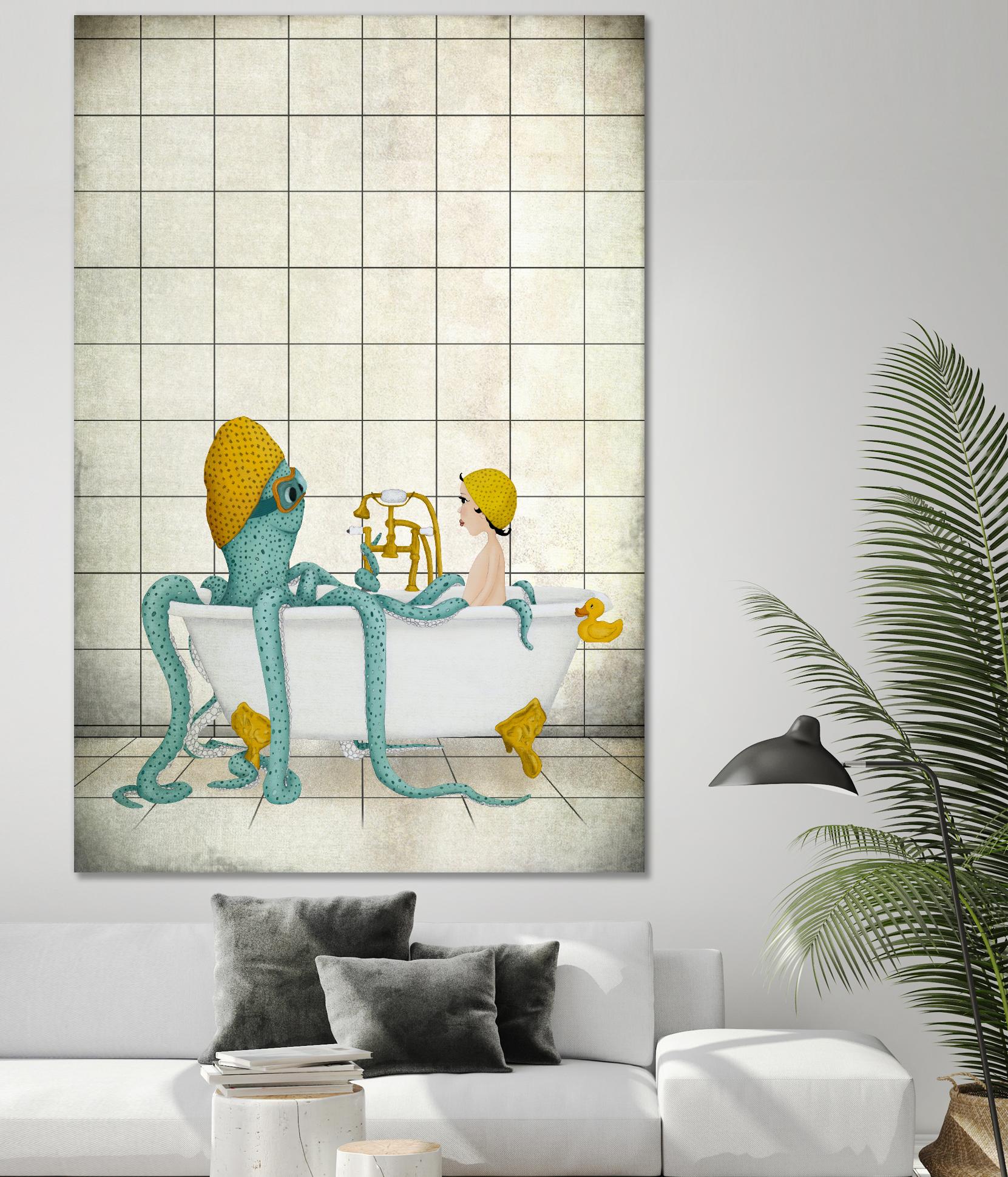 Bath Time by Maja Lindberg on GIANT ART - multicolor urban/pop surrealism; children