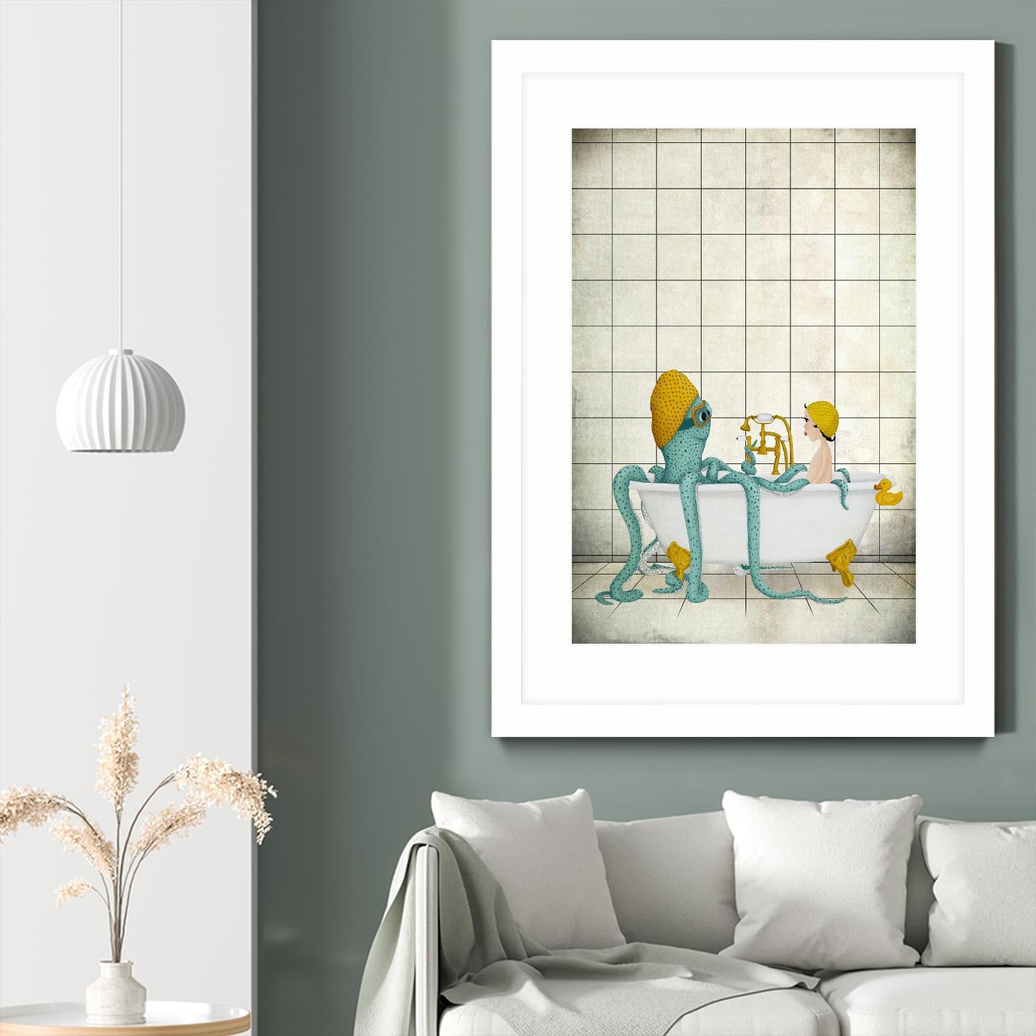 Bath Time by Maja Lindberg on GIANT ART - multicolor urban/pop surrealism; children