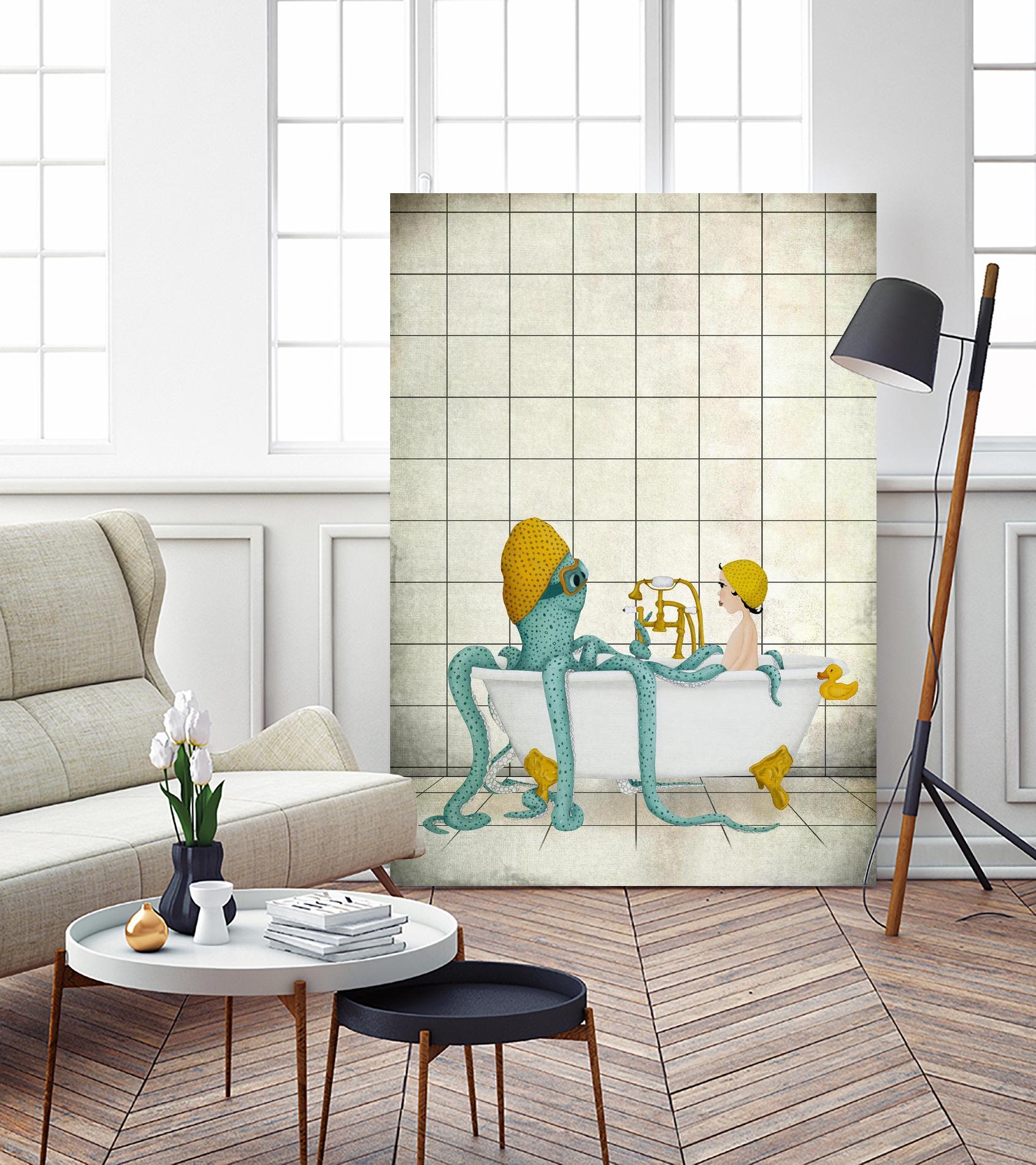 Bath Time by Maja Lindberg on GIANT ART - multicolor urban/pop surrealism; children