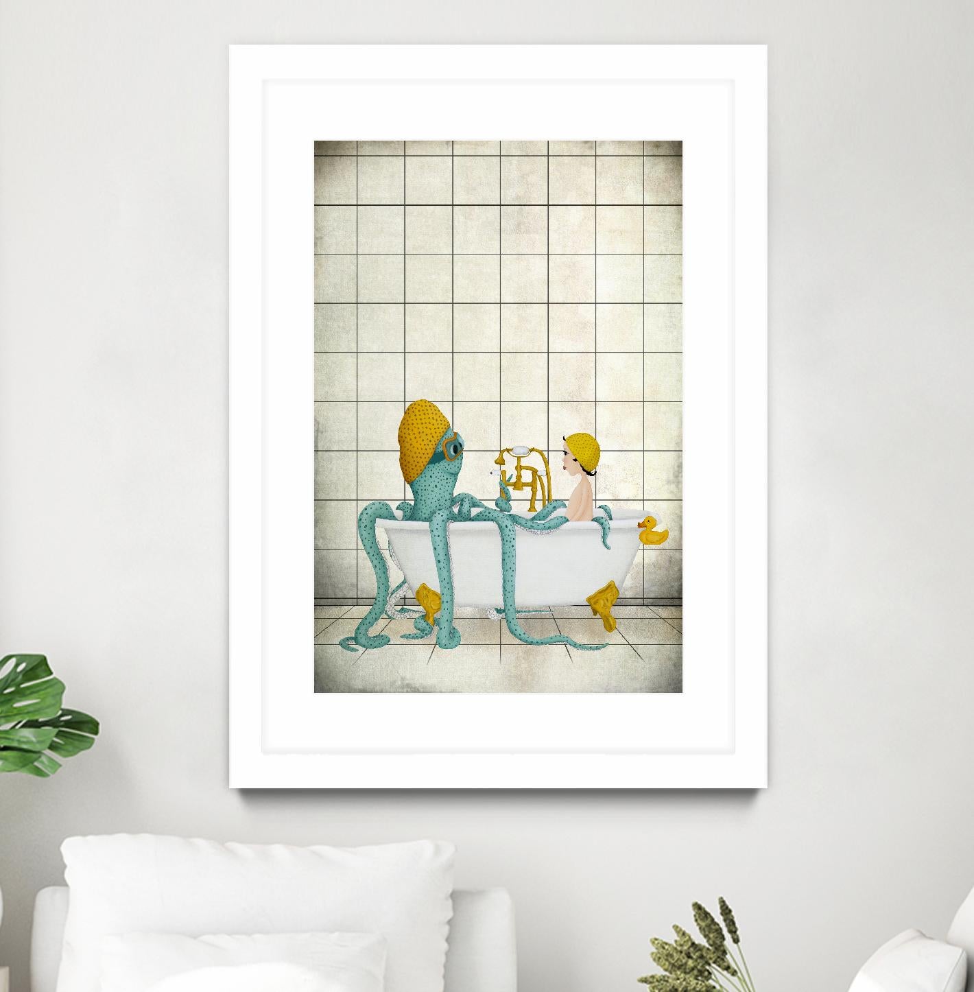 Bath Time by Maja Lindberg on GIANT ART - multicolor urban/pop surrealism; children