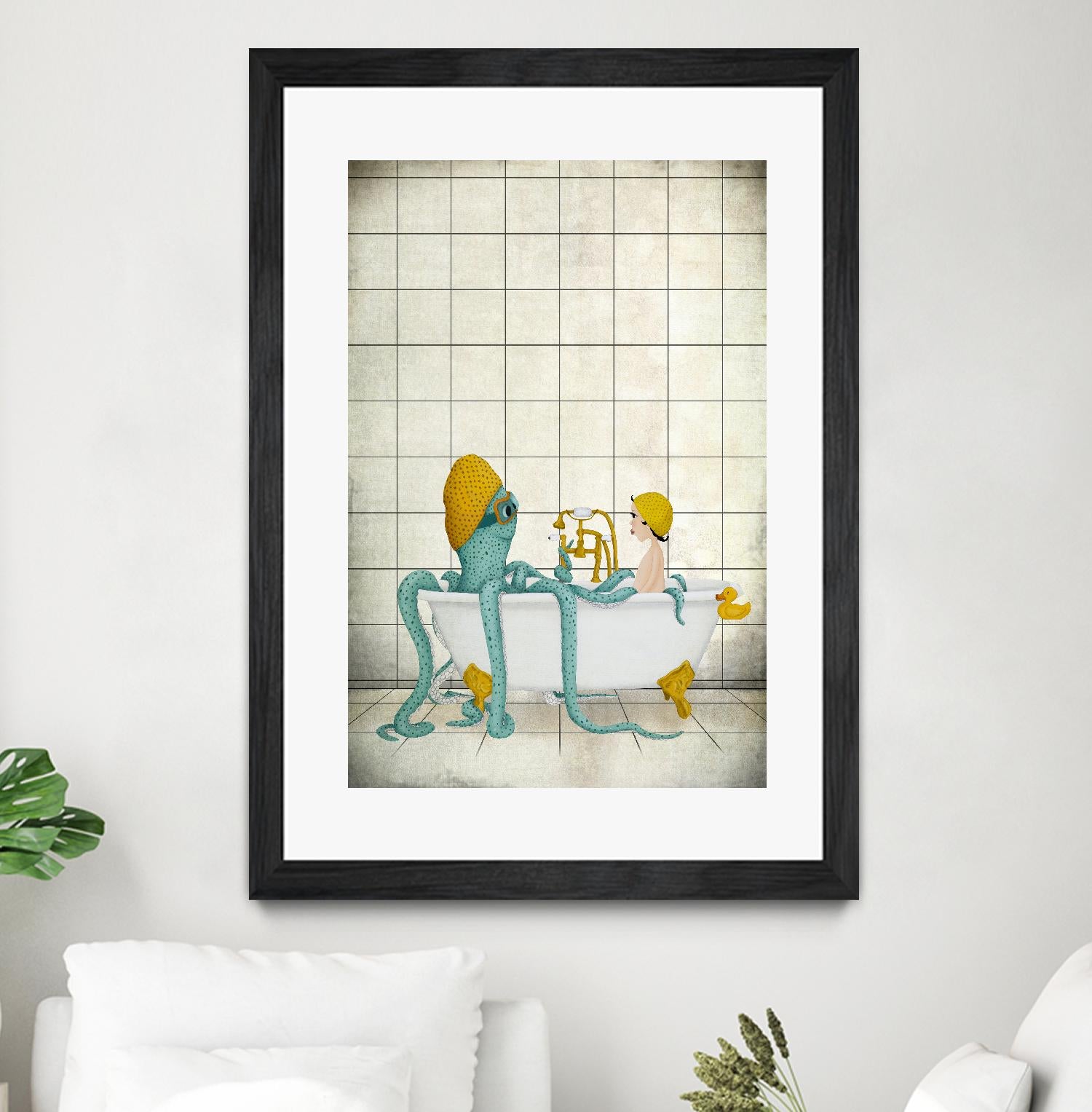 Bath Time by Maja Lindberg on GIANT ART - multicolor urban/pop surrealism; children