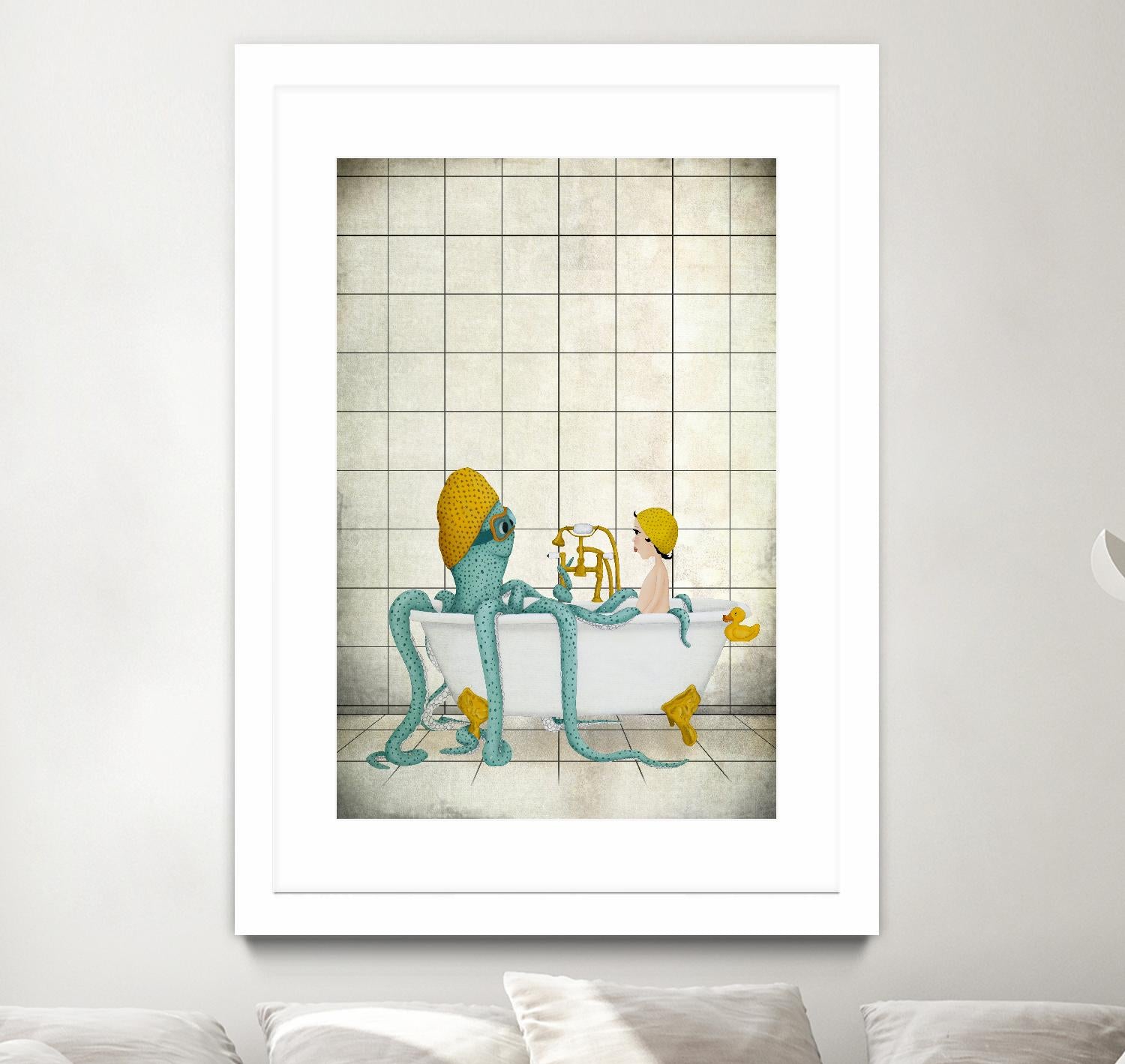 Bath Time by Maja Lindberg on GIANT ART - multicolor urban/pop surrealism; children