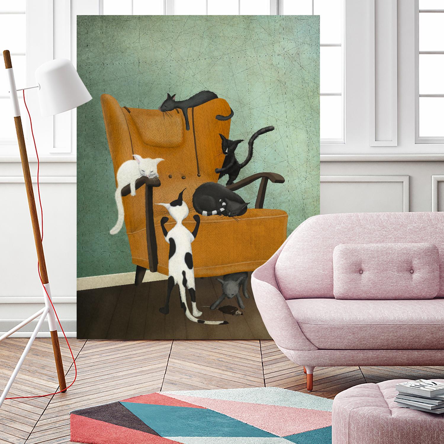 Catlife by Maja Lindberg on GIANT ART - multicolor urban/pop surrealism; animals; children