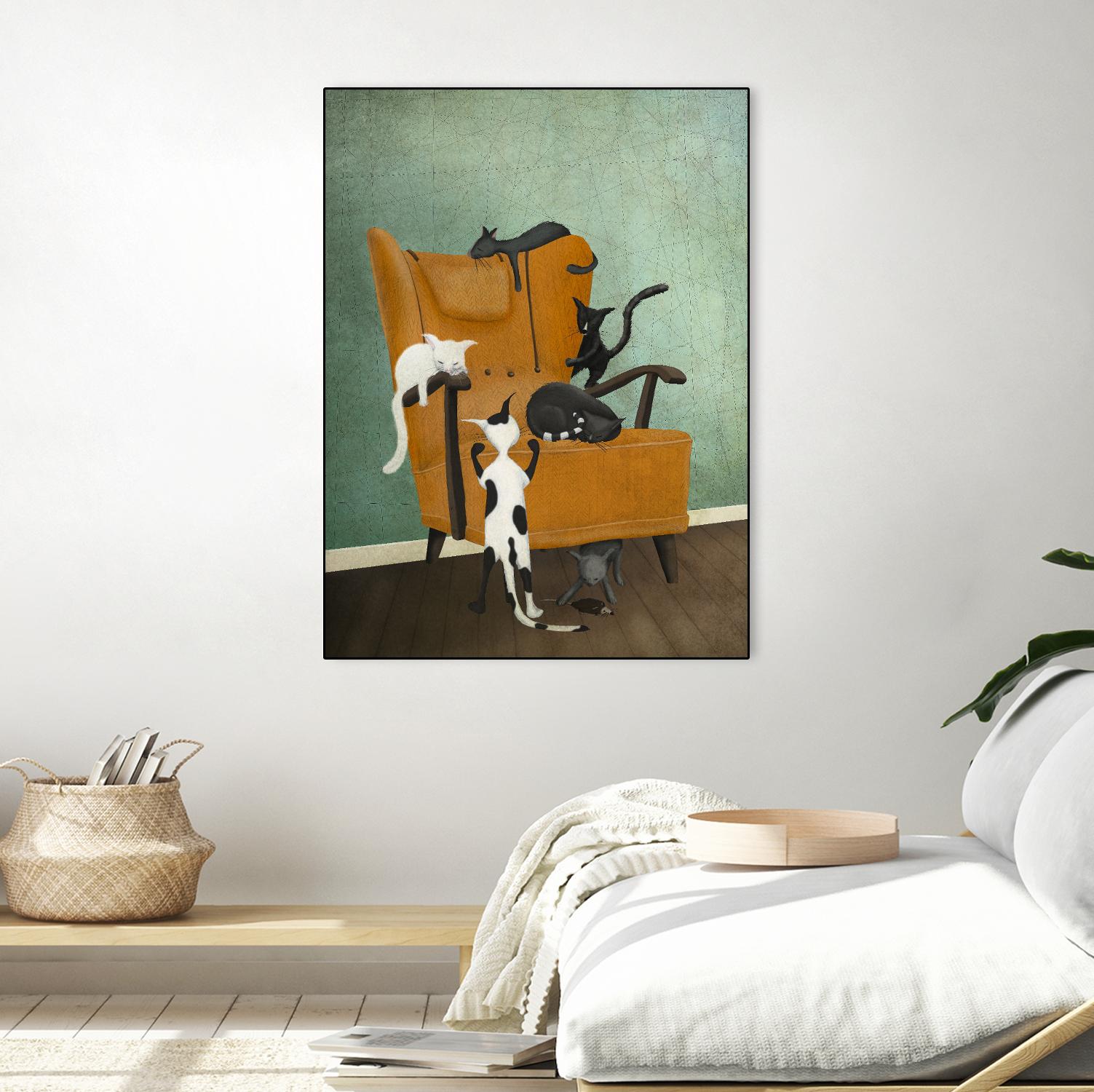 Catlife by Maja Lindberg on GIANT ART - multicolor urban/pop surrealism; animals; children