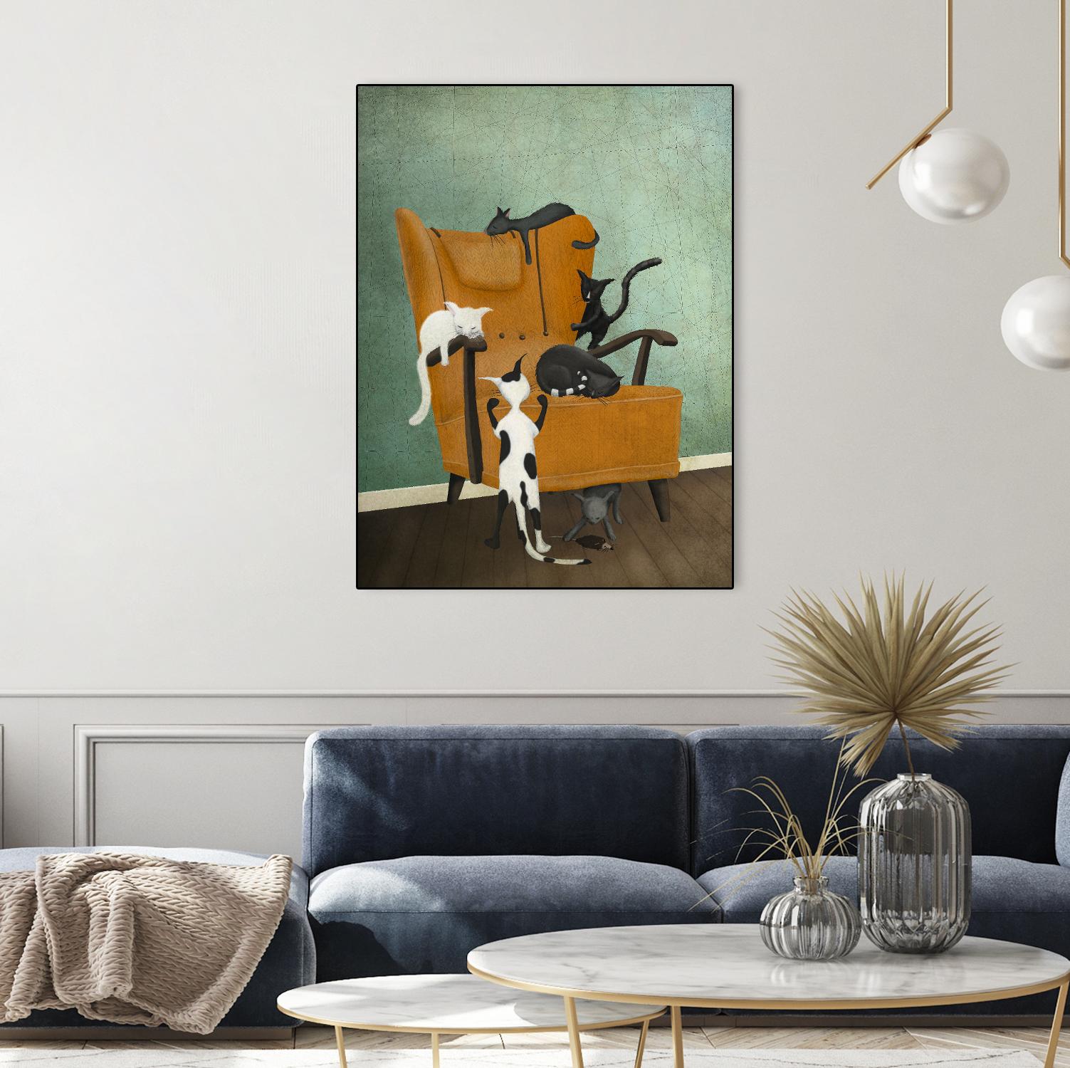 Catlife by Maja Lindberg on GIANT ART - multicolor urban/pop surrealism; animals; children