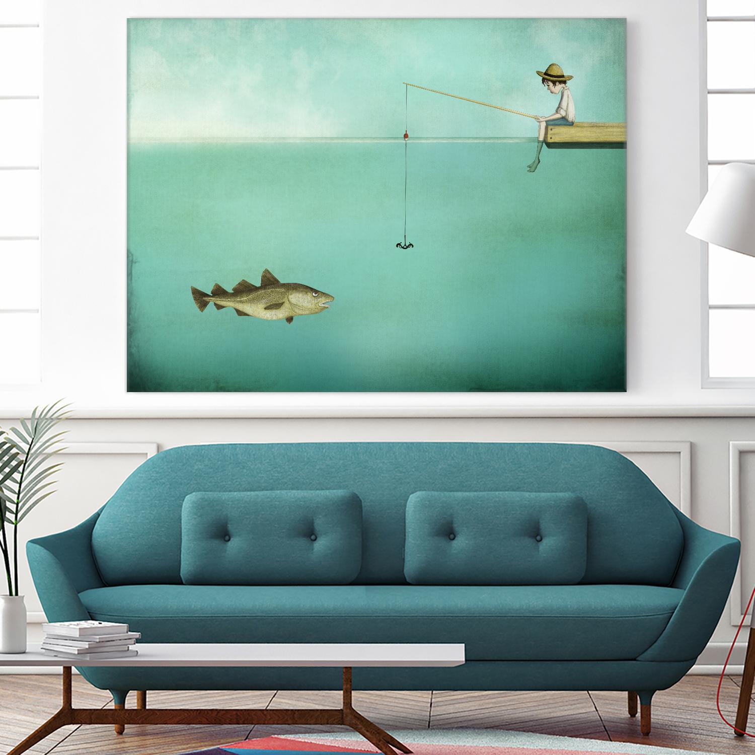 Fish by Maja Lindberg on GIANT ART - multicolor urban/pop surrealism; children