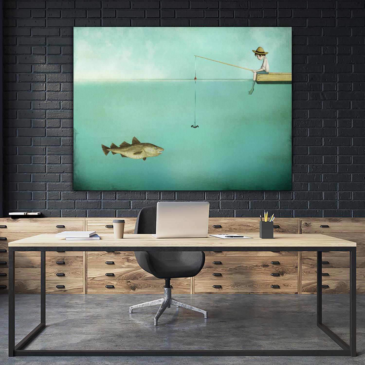 Fish by Maja Lindberg on GIANT ART - multicolor urban/pop surrealism; children