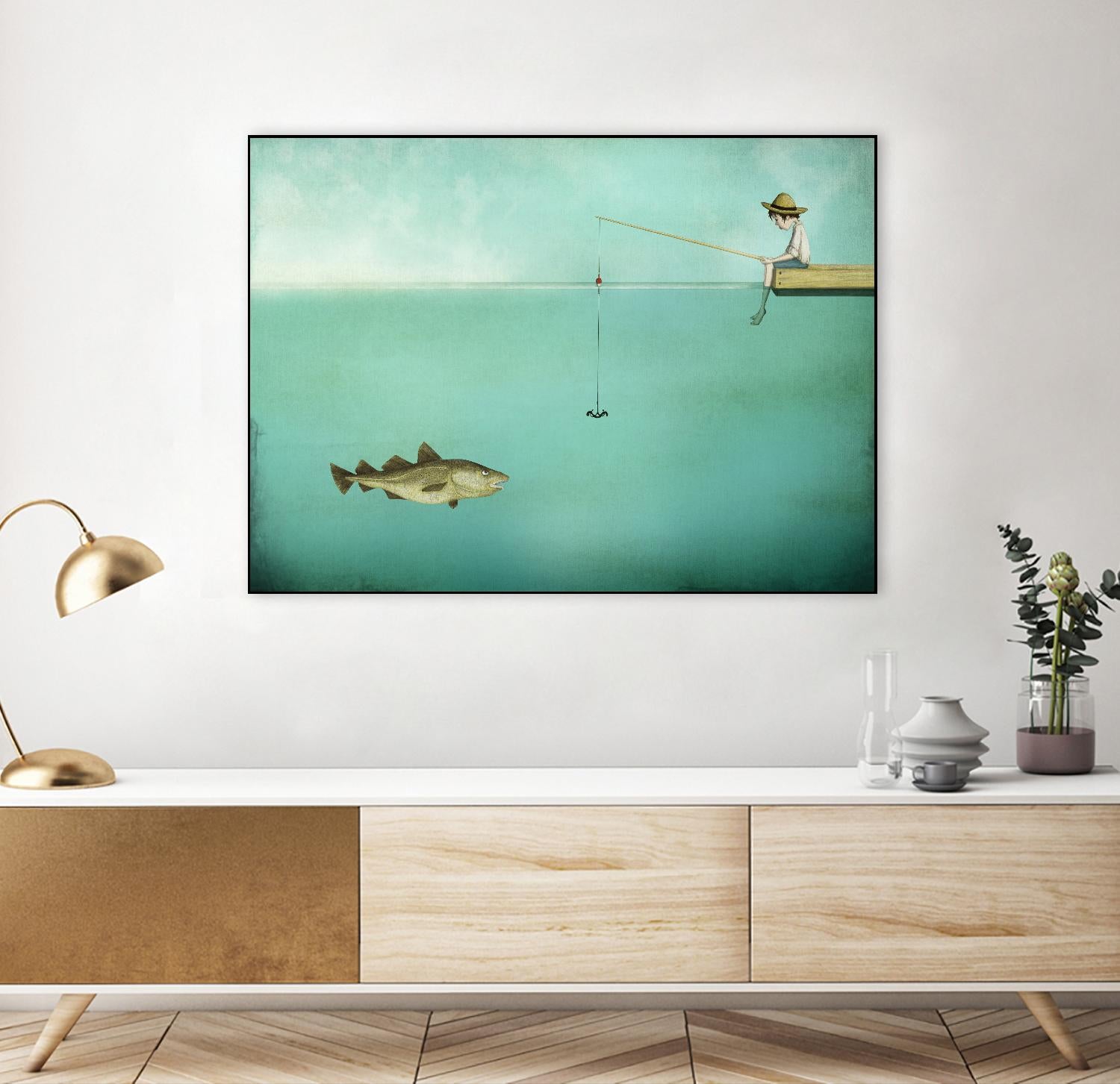 Fish by Maja Lindberg on GIANT ART - multicolor urban/pop surrealism; children