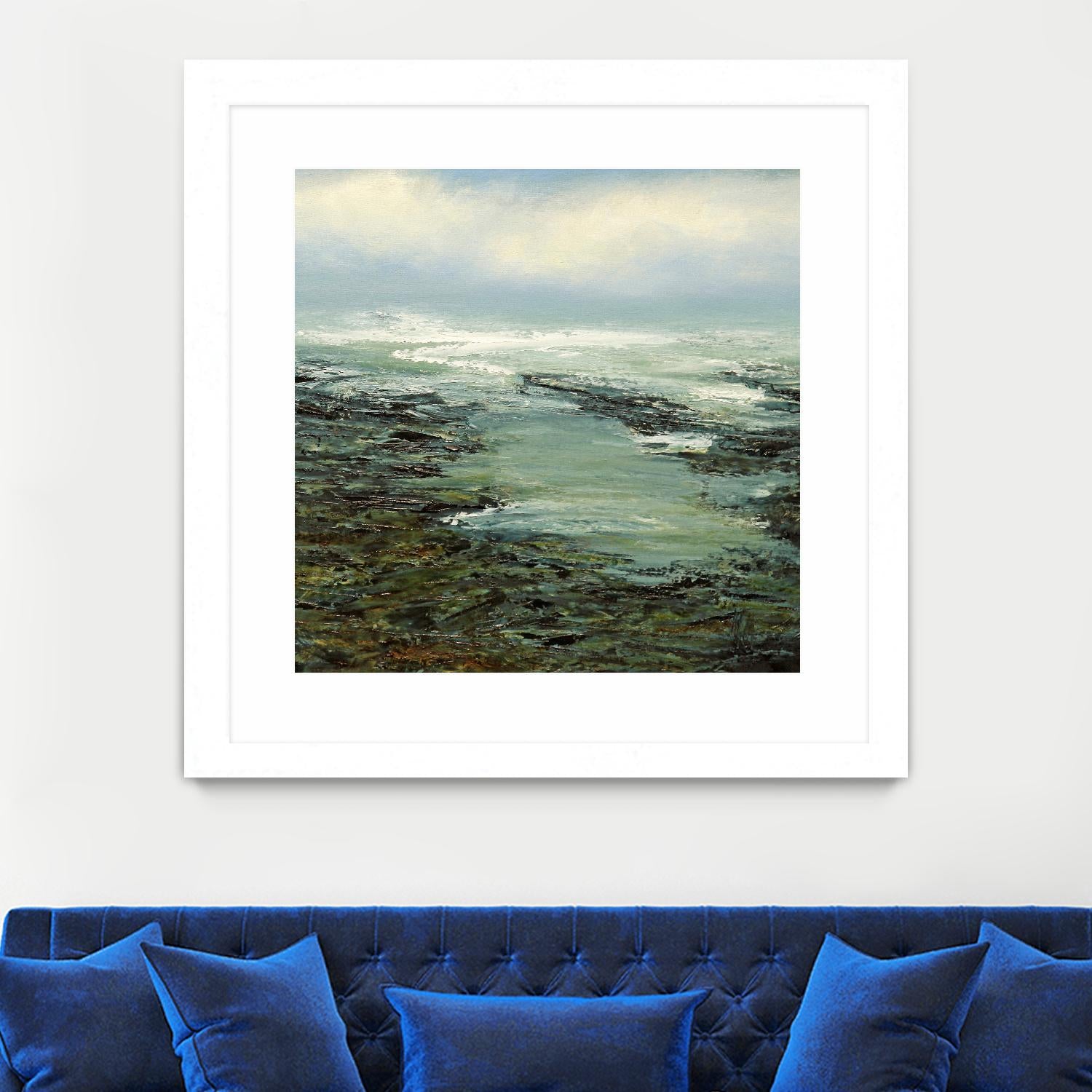 Shallow Reef by Michael Mote on GIANT ART - green coastal, landscapes, beaches, ocean
