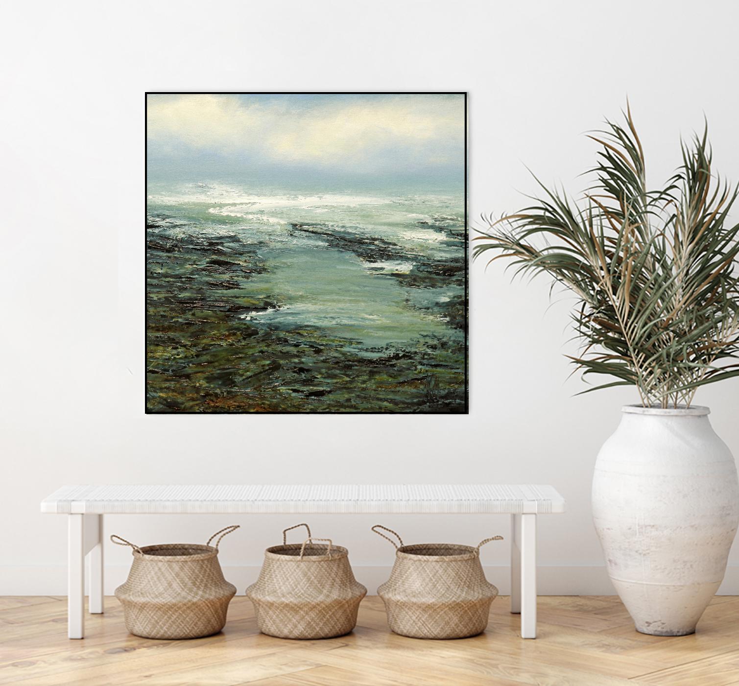 Shallow Reef by Michael Mote on GIANT ART - green coastal, landscapes, beaches, ocean