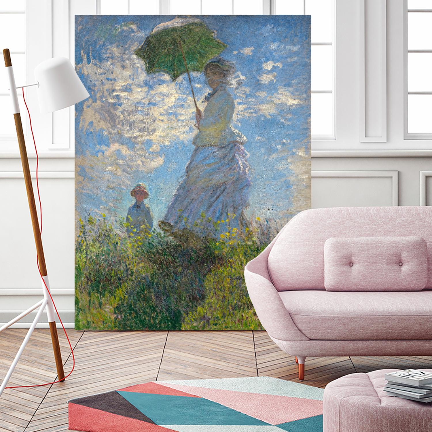 Woman with a Parasol - Madame Monet and Her Son, 1875 by Claude Monet on GIANT ART - museum museum