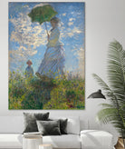 Woman with a Parasol - Madame Monet and Her Son, 1875 by Claude Monet on GIANT ART - museum museum