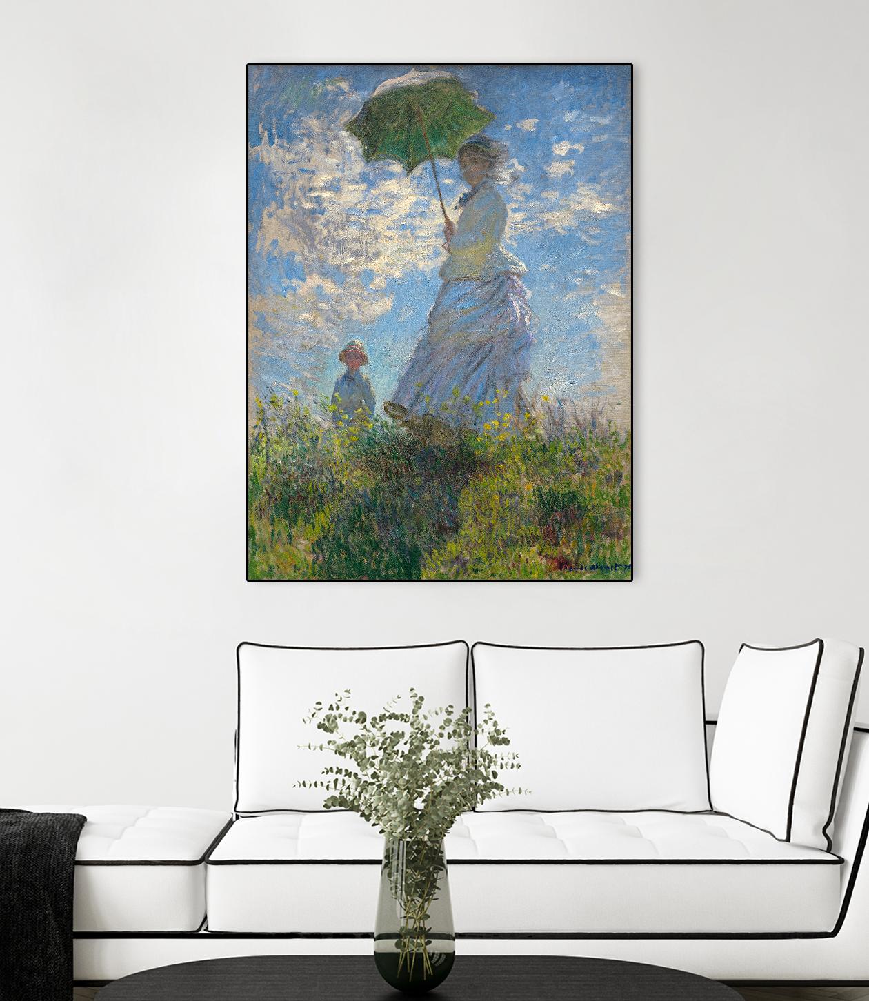 Woman with a Parasol - Madame Monet and Her Son, 1875 by Claude Monet on GIANT ART - museum museum