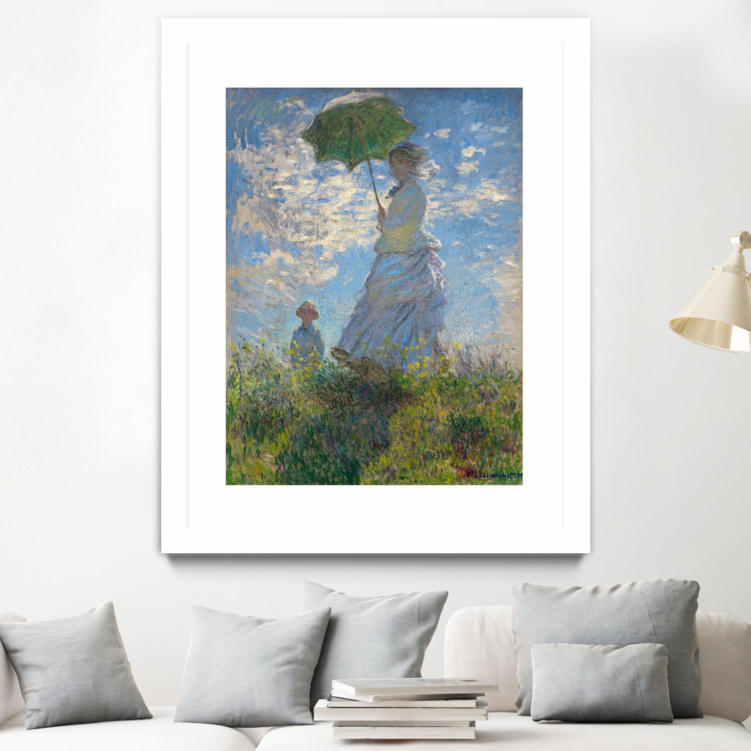 Woman with a Parasol - Madame Monet and Her Son, 1875 by Claude Monet on GIANT ART - masters museum