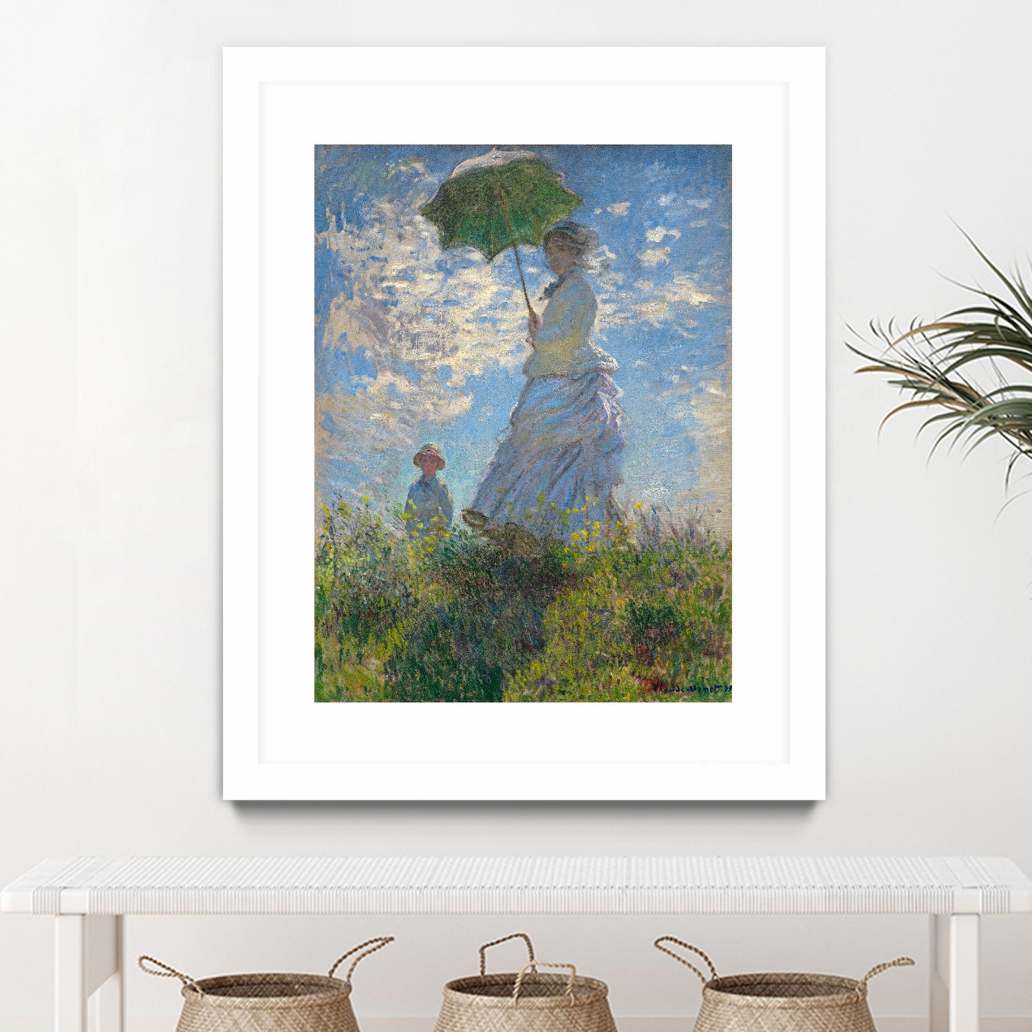 Woman with a Parasol - Madame Monet and Her Son, 1875 by Claude Monet on GIANT ART - masters museum