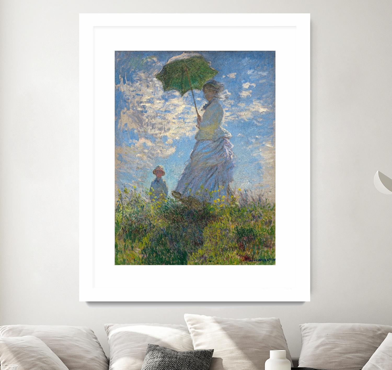 Woman with a Parasol - Madame Monet and Her Son, 1875 by Claude Monet on GIANT ART - masters museum