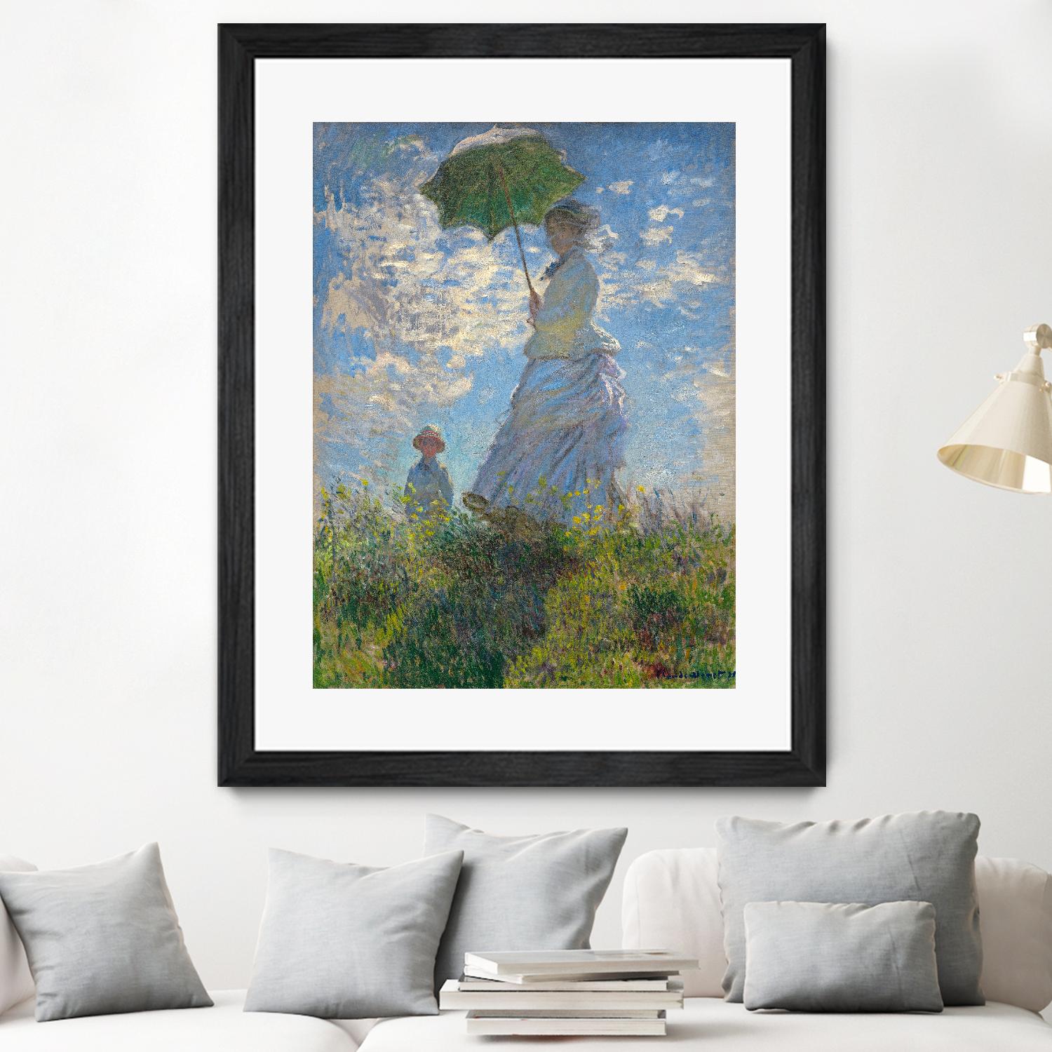 Woman with a Parasol - Madame Monet and Her Son, 1875 by Claude Monet on GIANT ART - masters museum