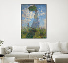 Woman with a Parasol - Madame Monet and Her Son, 1875 by Claude Monet on GIANT ART - museum museum