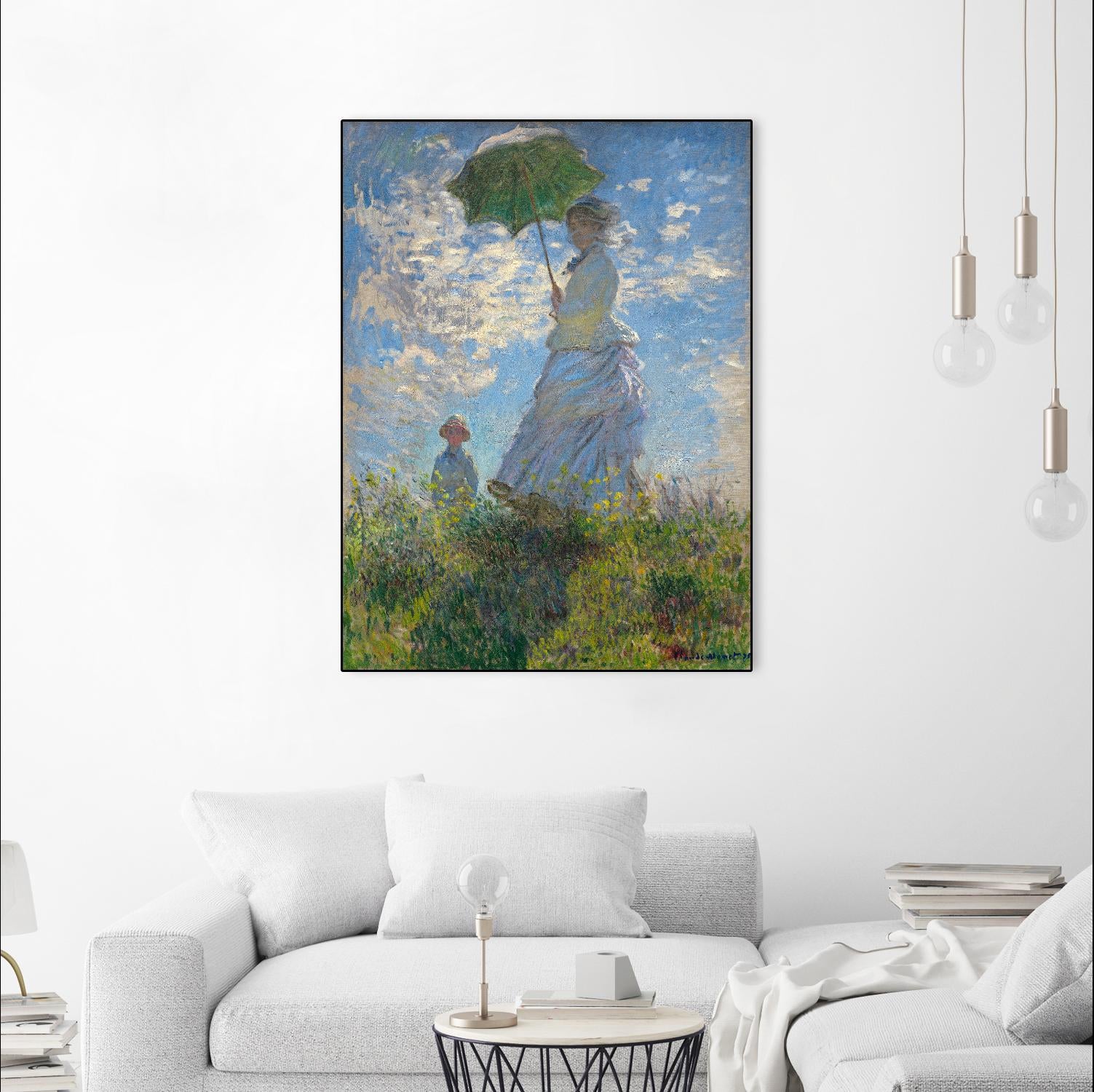 Woman with a Parasol - Madame Monet and Her Son, 1875 by Claude Monet on GIANT ART - museum museum