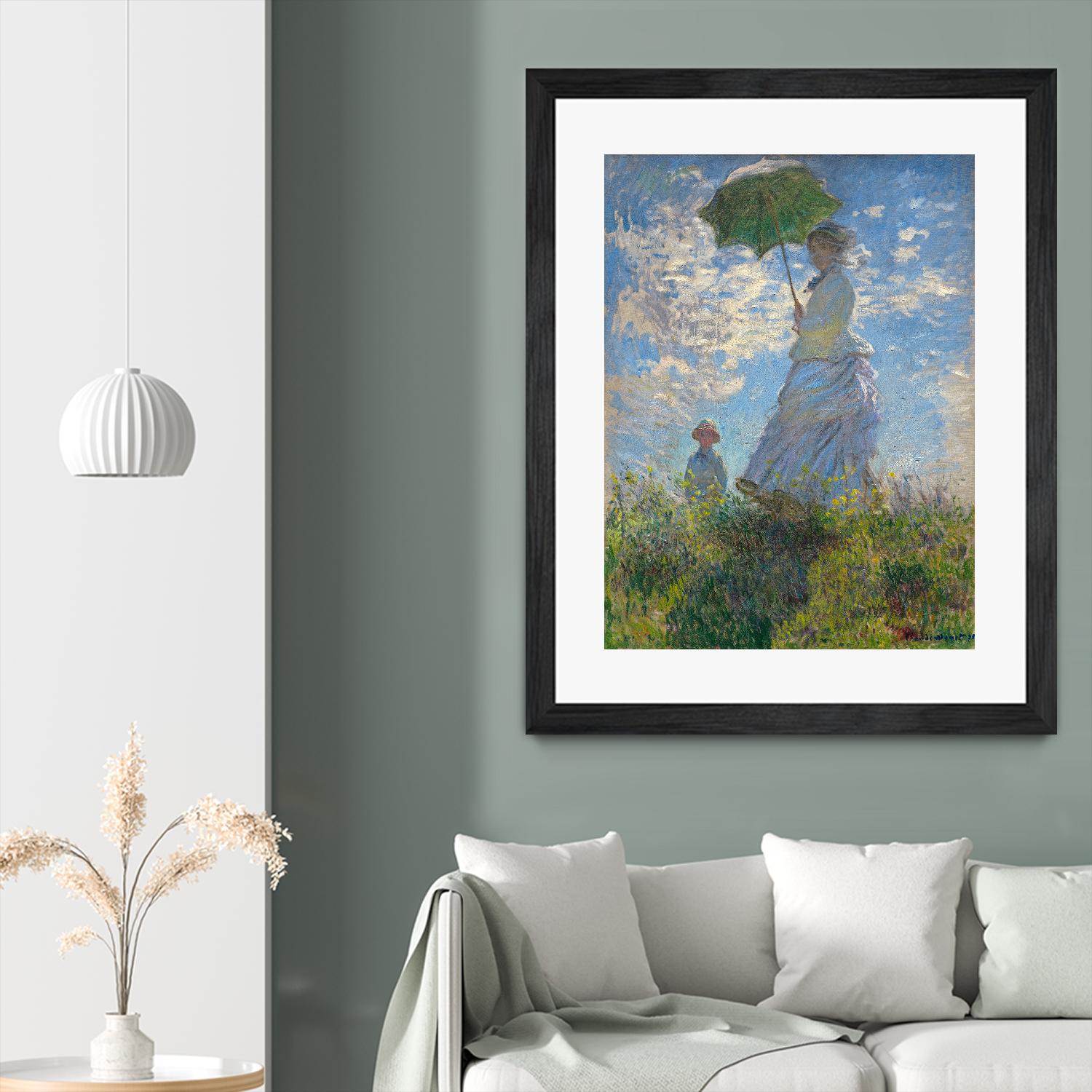 Woman with a Parasol - Madame Monet and Her Son, 1875 by Claude Monet on GIANT ART - masters museum