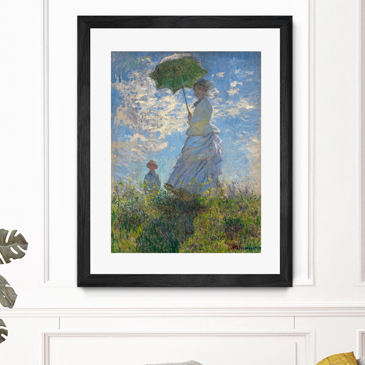 Woman with a Parasol - Madame Monet and Her Son, 1875 by Claude Monet on GIANT ART - masters museum