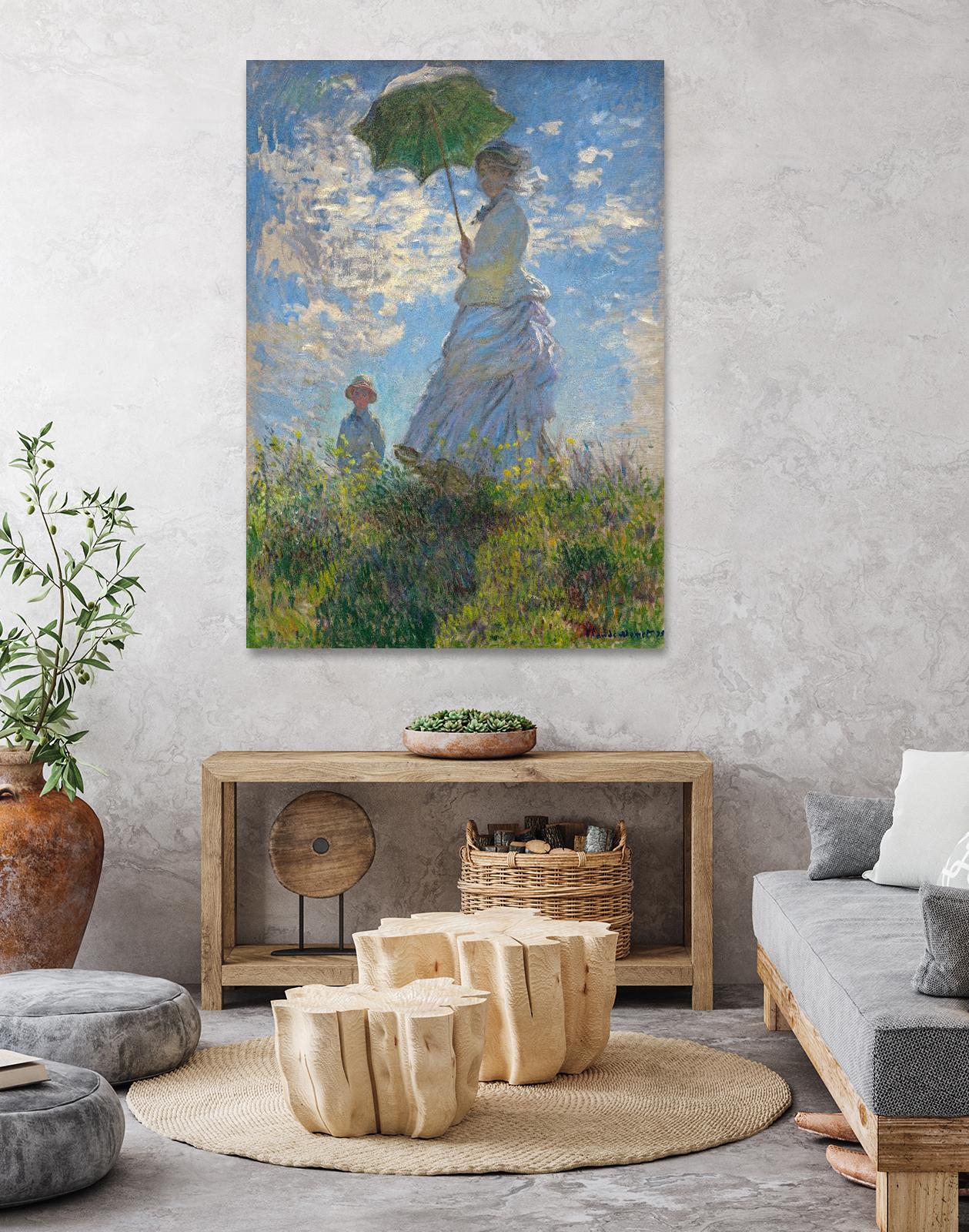 Woman with a Parasol - Madame Monet and Her Son, 1875 by Claude Monet on GIANT ART - museum museum